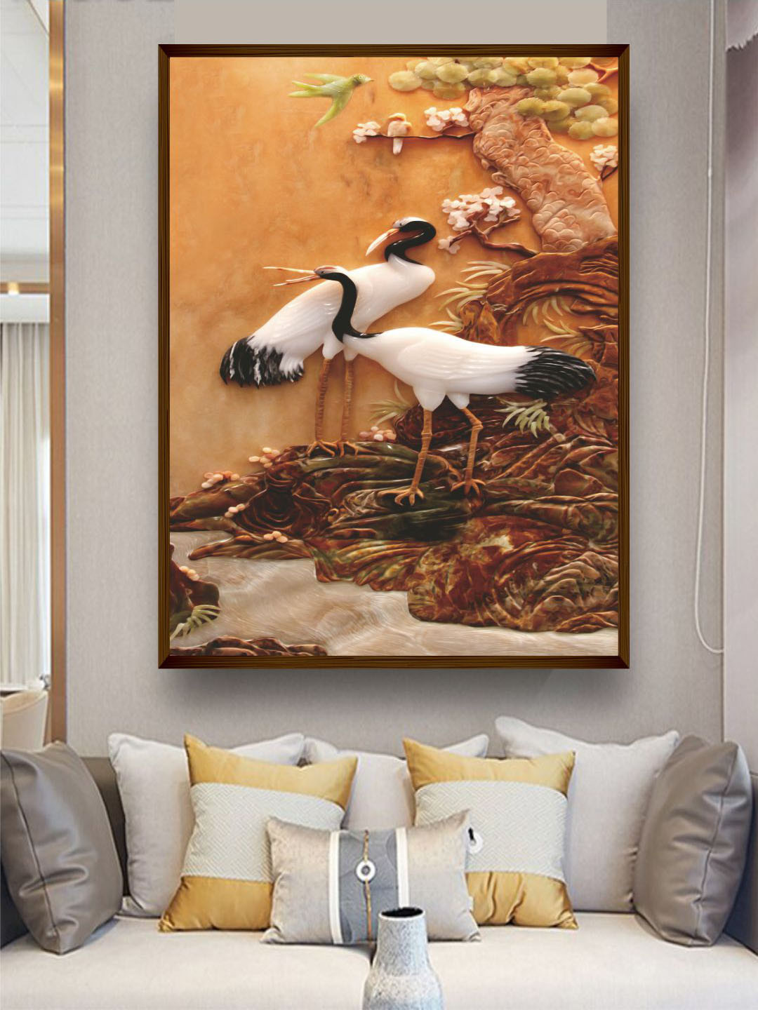 The Art House Orange & Black Animal Framed Wall Art