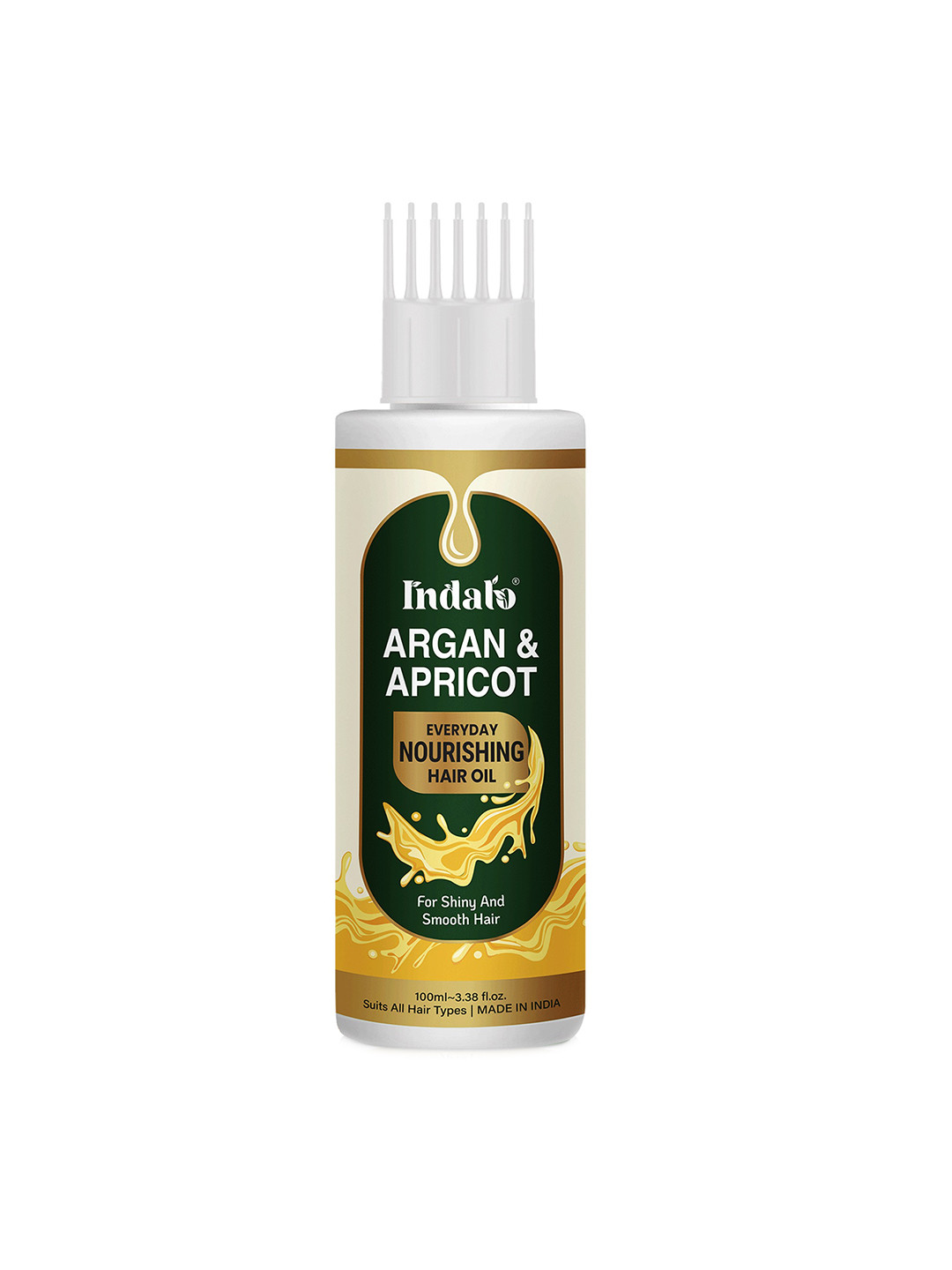 INDALO Argan & Apricot Everyday Nourishing Hair Oil For Smooth & Shiny Hair - 100ml
