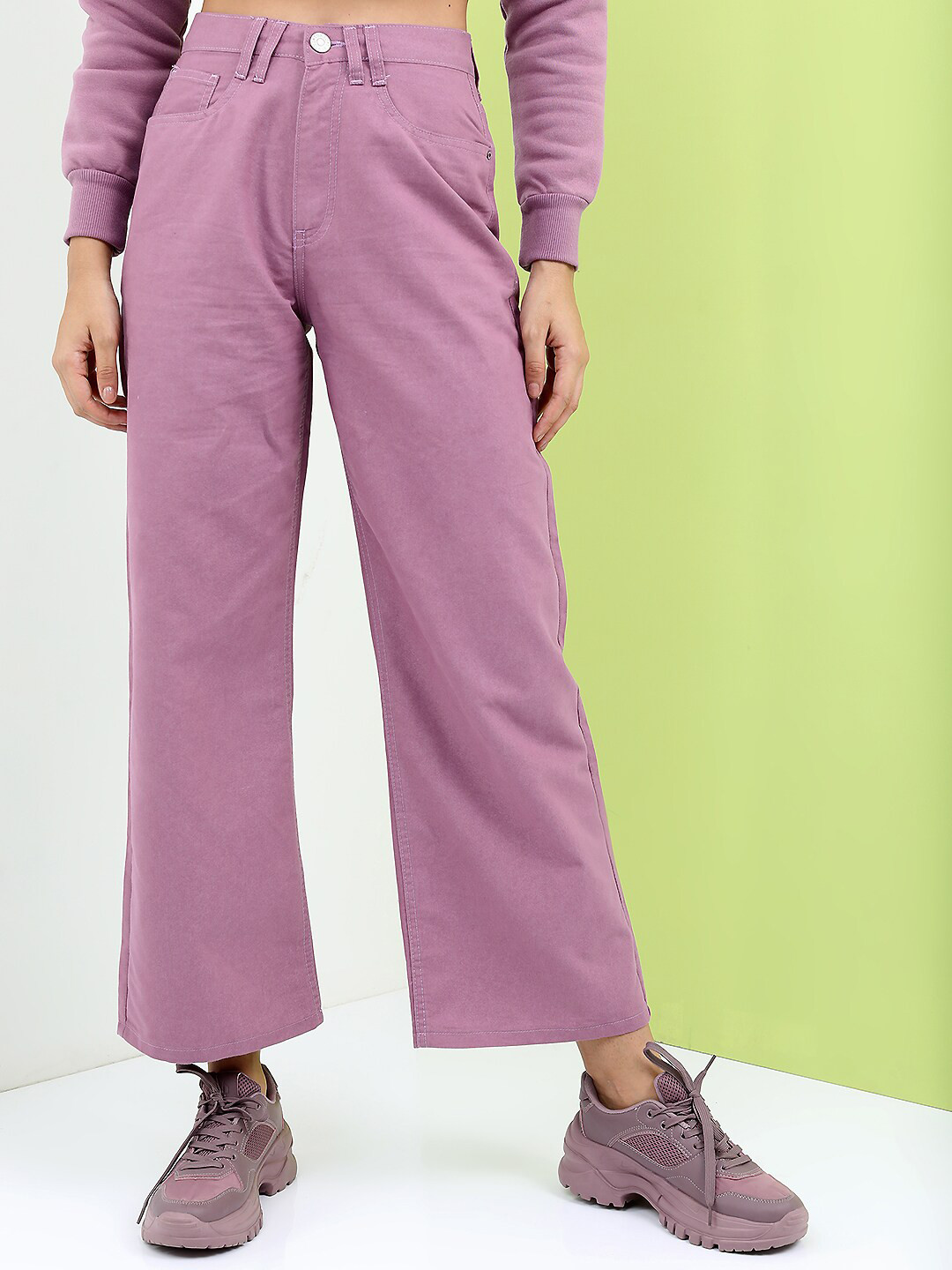 Tokyo Talkies Women Purple Bootcut Jeans