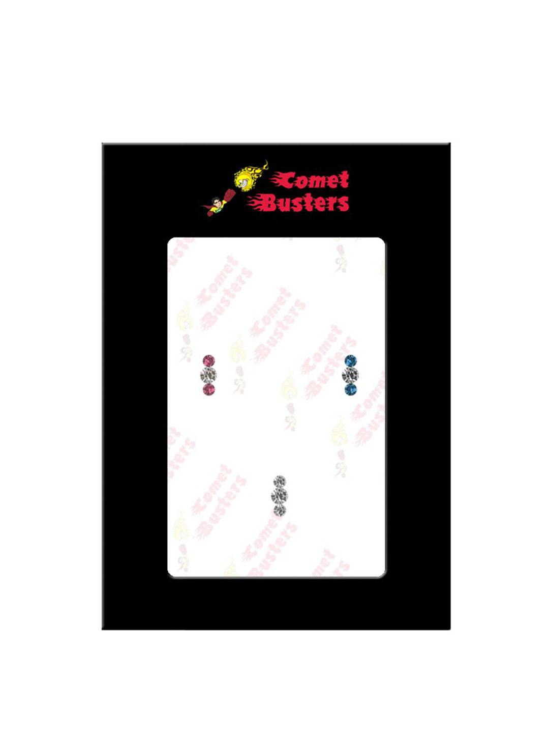 Comet Busters Woman Pink & Blue Fake Nose Stick On Nose Stickers