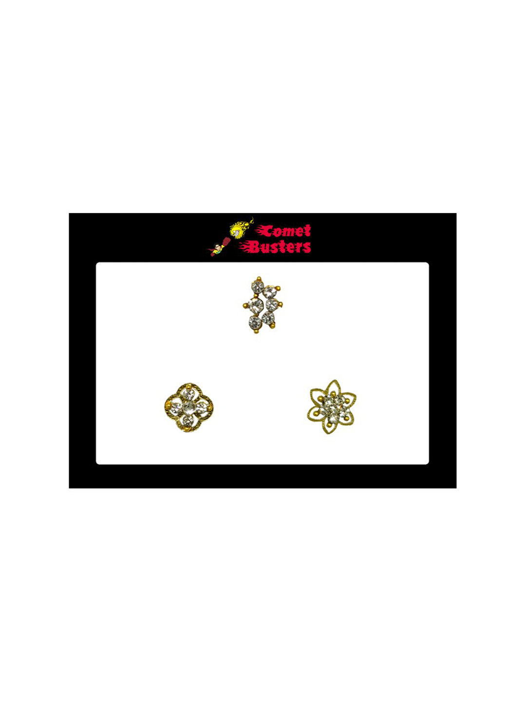 Comet Busters Woman Gold Fake Nose Stick On Nose Stickers