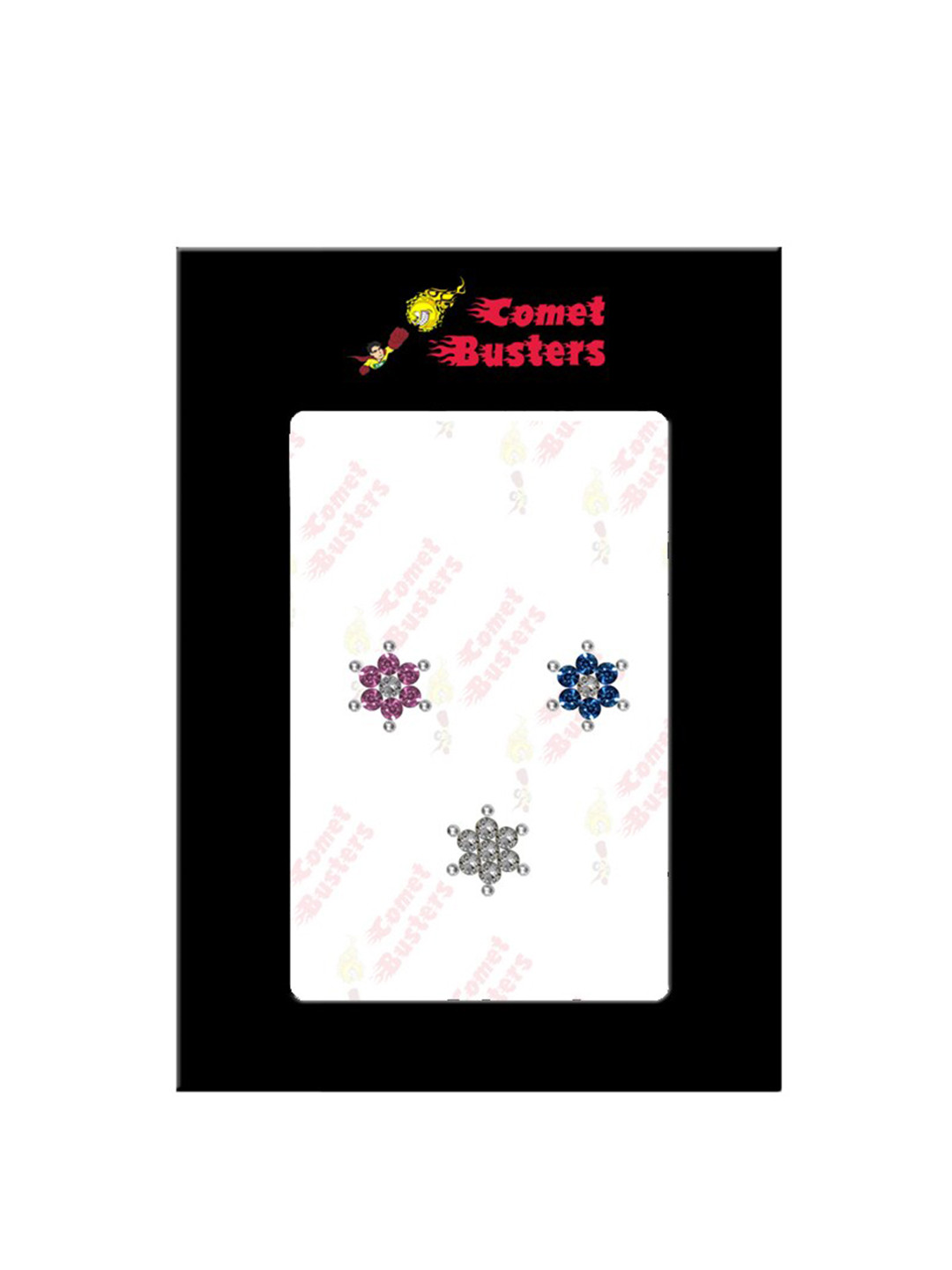 Comet Busters Woman Pink & Blue Fake Nose Stick On Nose Stickers