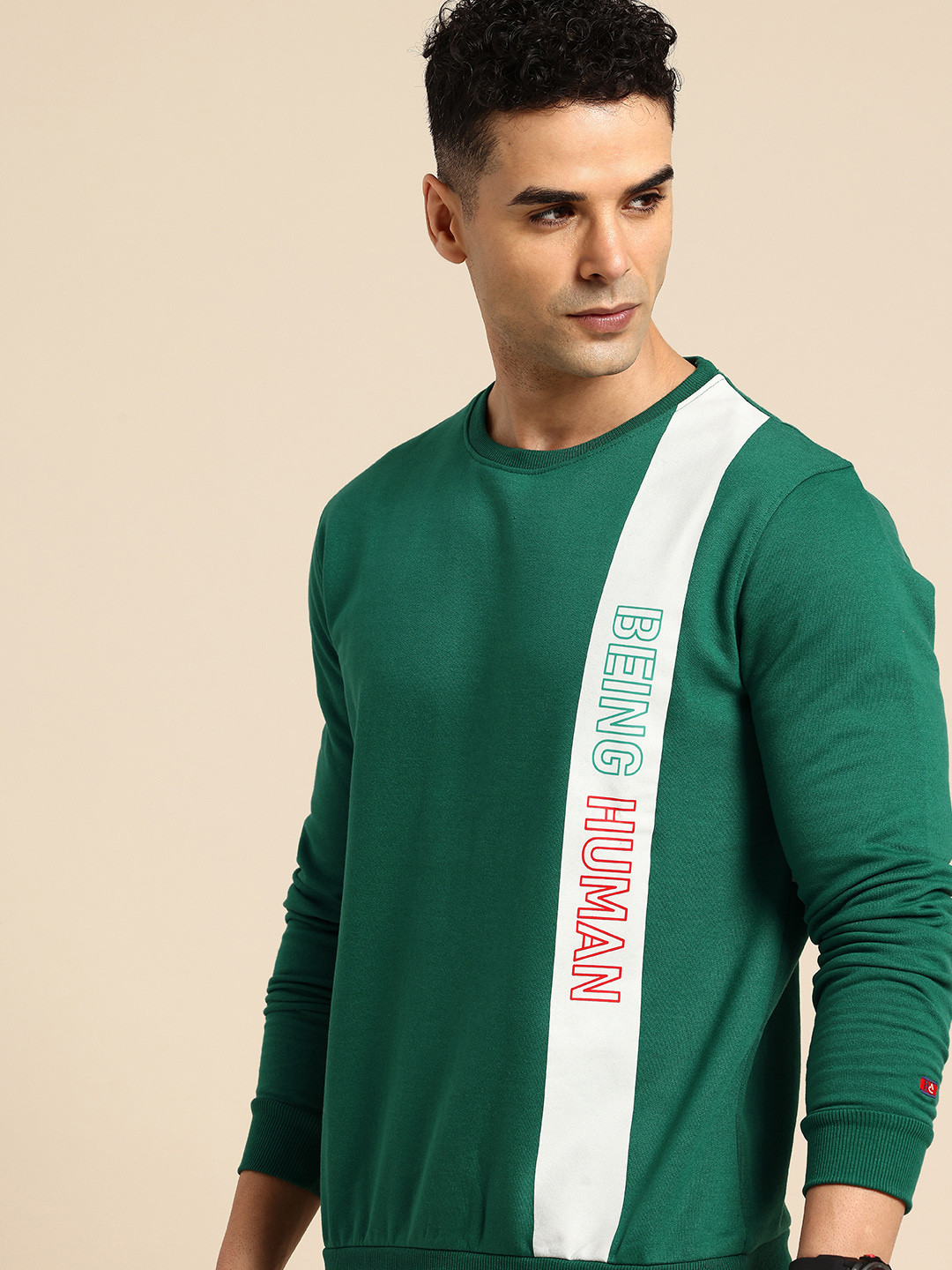 Being Human Brand Logo Printed Sweatshirt