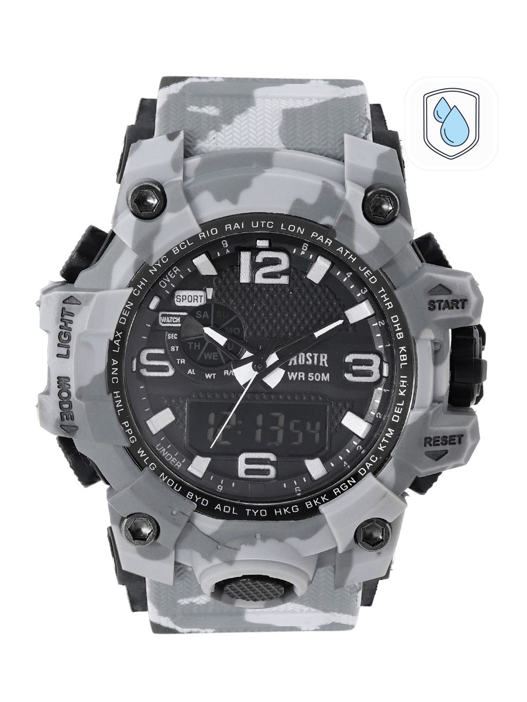 Roadster Unisex Grey Analogue and Digital Watch MFB-PN-OS-AD1606A