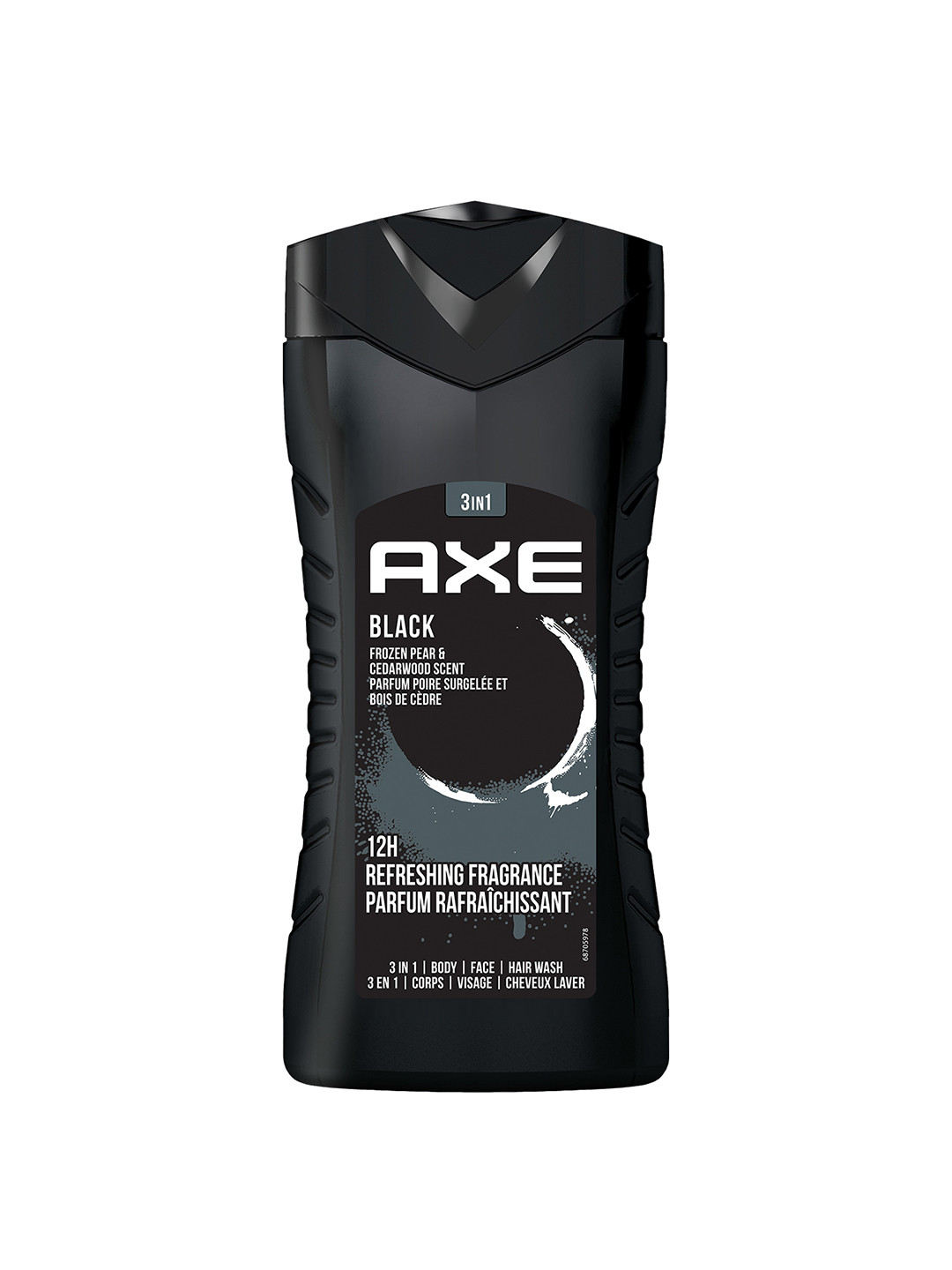AXE Men Black 3-In-1 Face, Hair & Body Wash with Long-Lasting Fragrance - 250ml