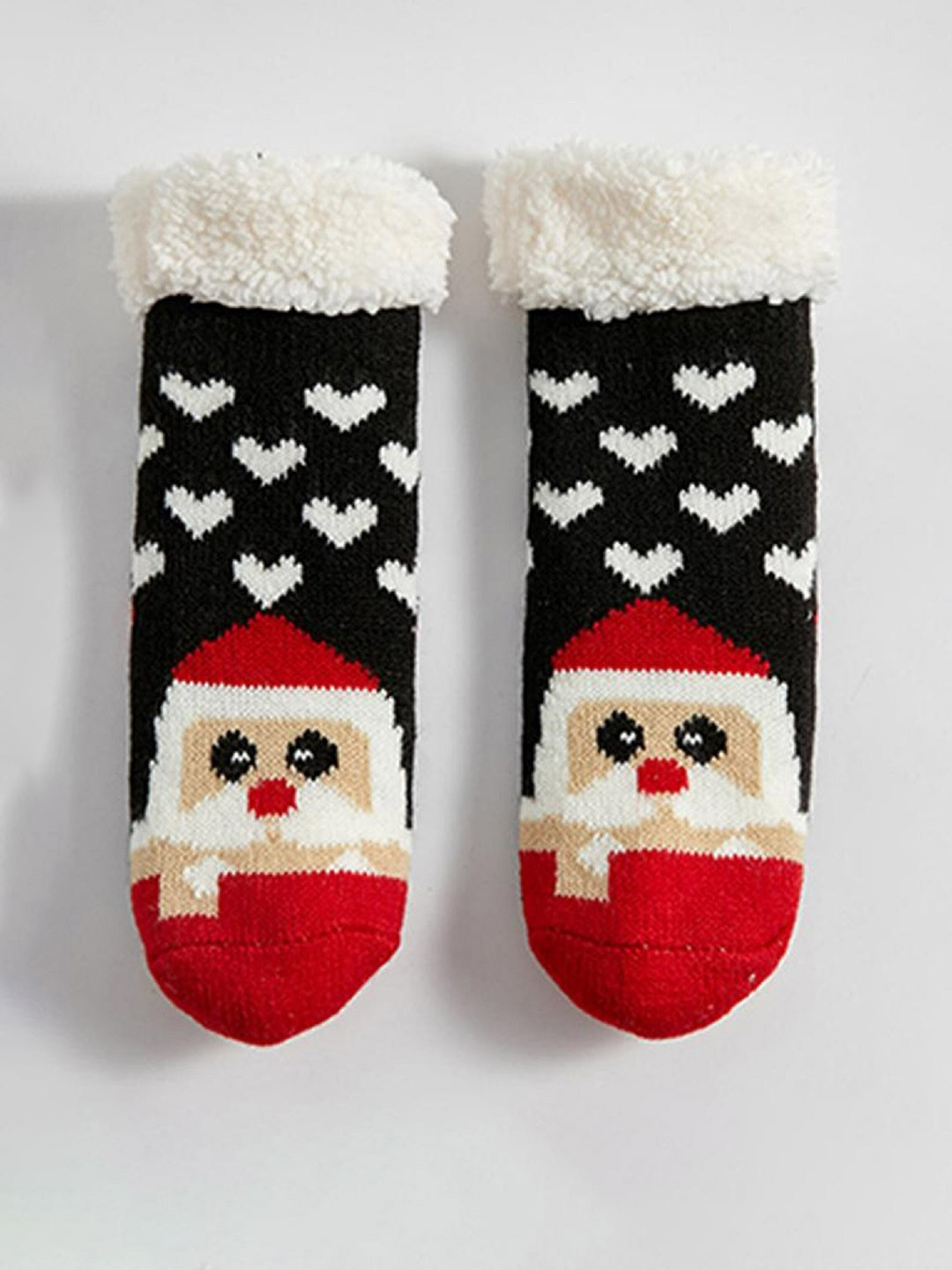 EL REGALO Kids Red, Black & White Patterned Calf-Length Socks