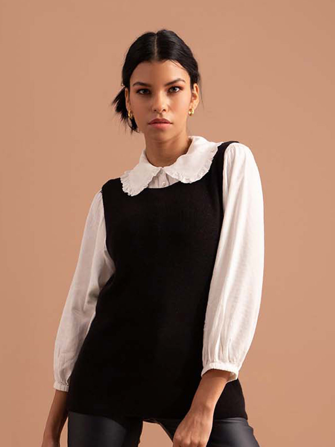 B Copenhagen Women Black Sweater Vest