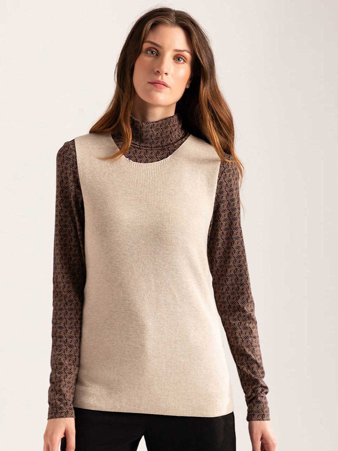 B Copenhagen Women Beige Sweater Vest