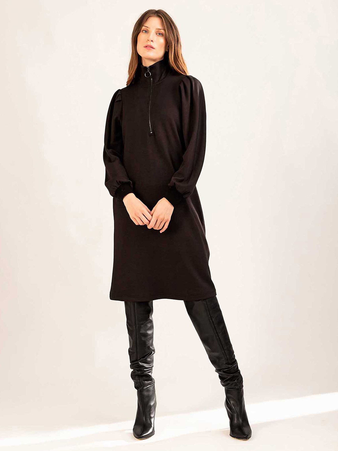 B Copenhagen Black Shirt Dress