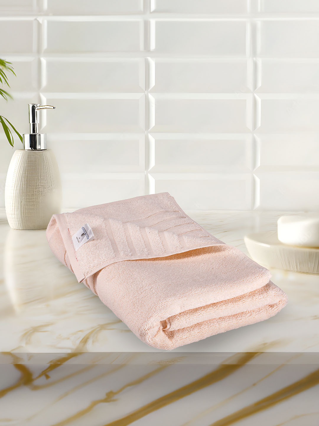 MAYFAIR HOMES LONDON Cream Solid 560 GSM Pure Cotton Bath Towel