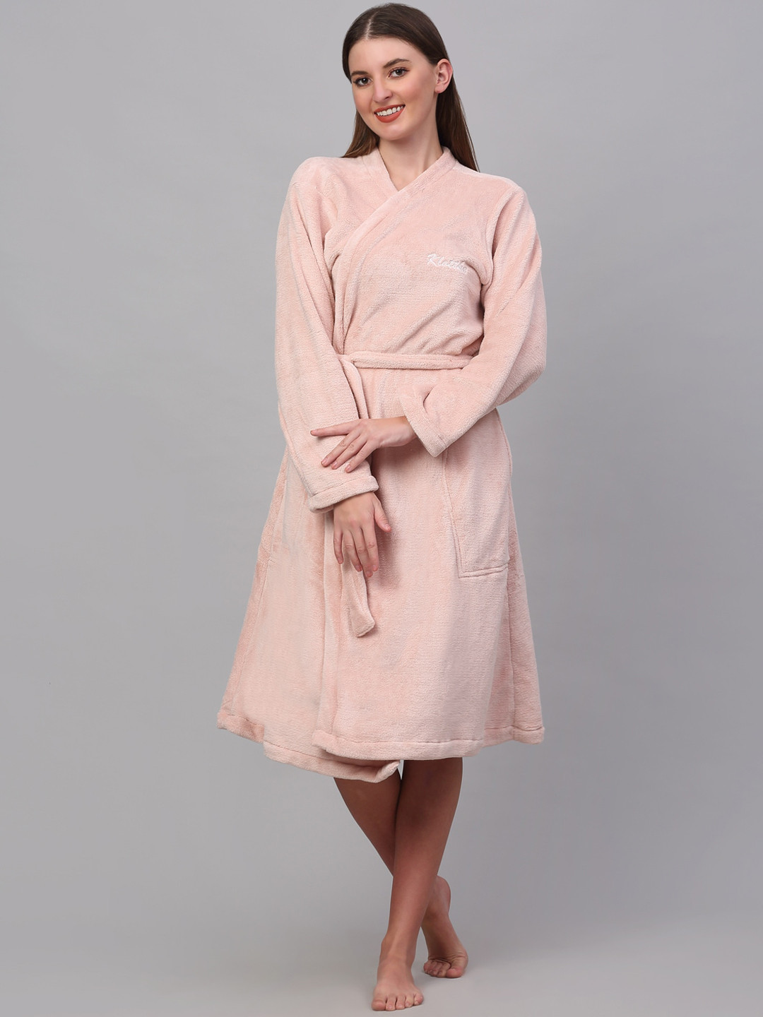 KLOTTHE Woolen Bath Robe With Belt