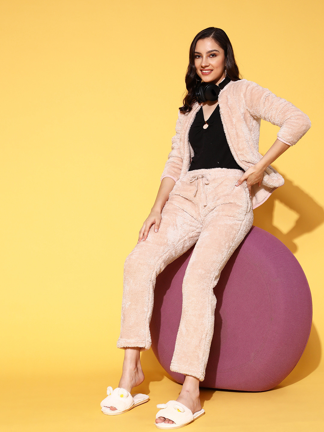 Sweet Dreams Women Pink Solid Tracksuit