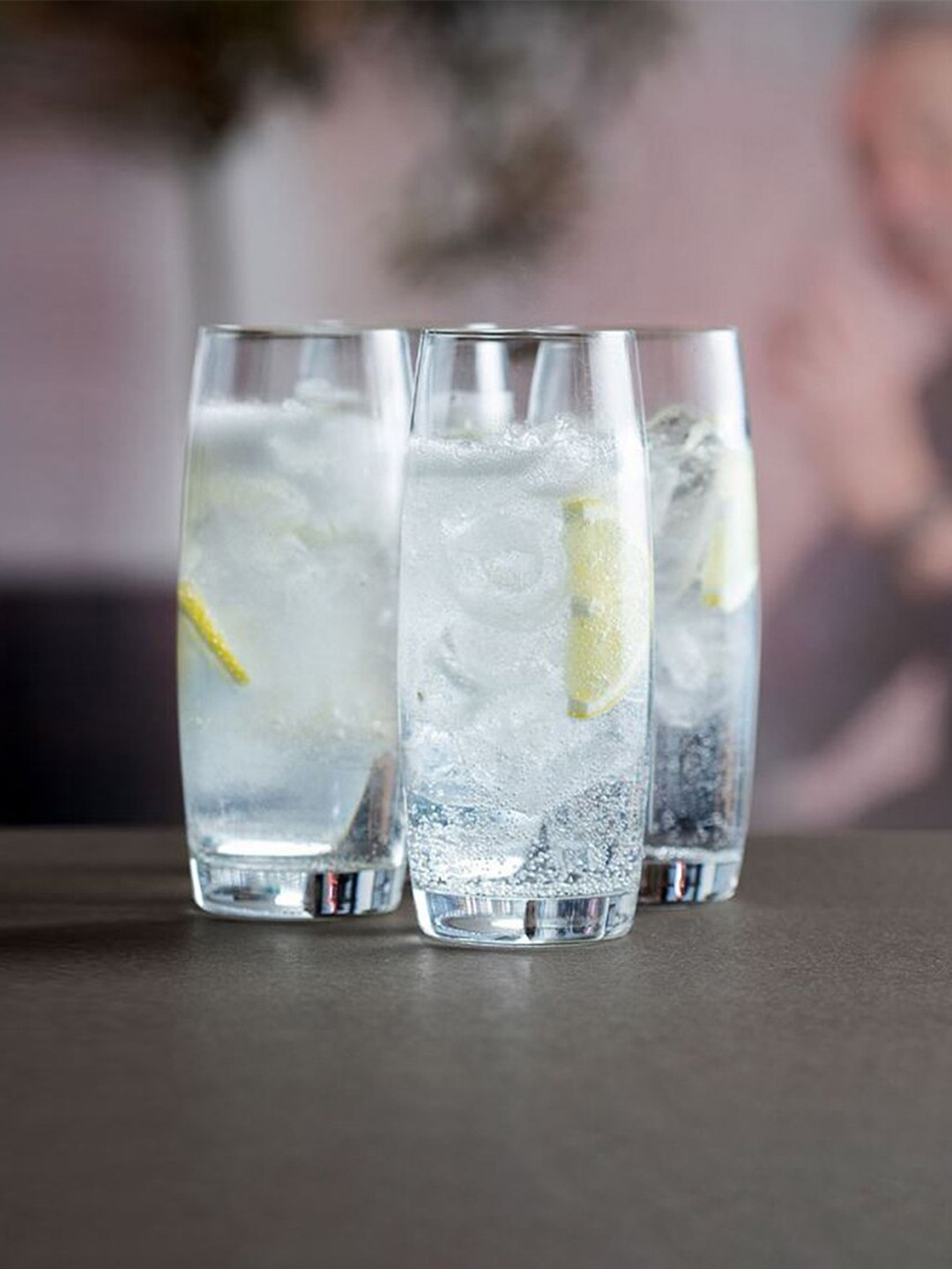 DARTINGTON Transparent Set Of 4 Crystal Cheers Tumbler Glasses