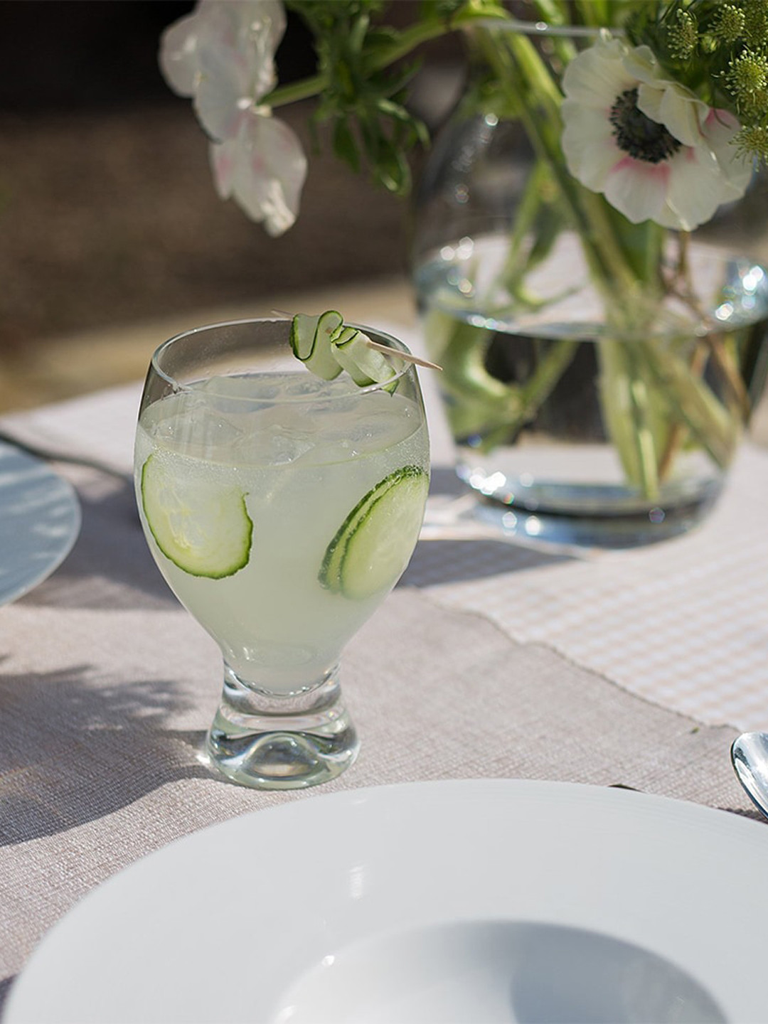 DARTINGTON Transparent Set Of 4  Solid Crystal  Goblet Glass