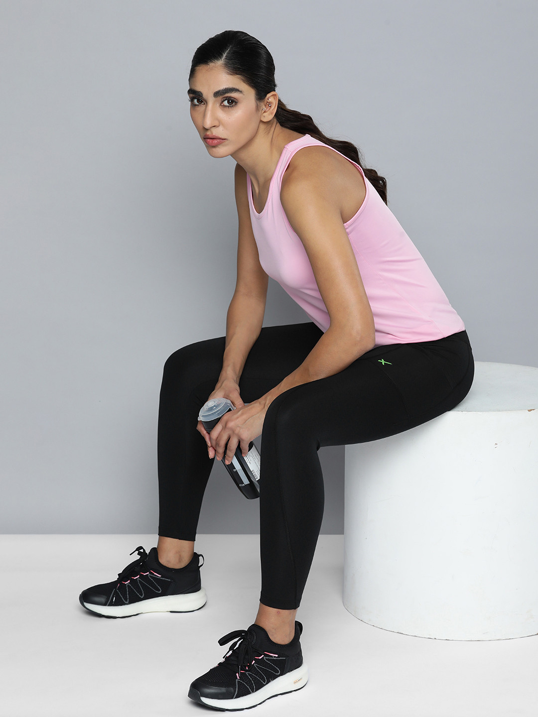 HRX By Hrithik Roshan Women Black Training Rapid-Dry Tights