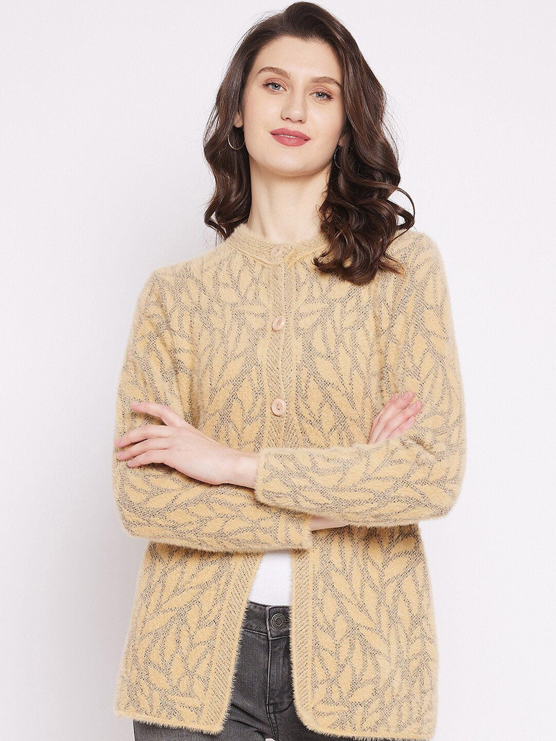 Zigo Women Beige Cardigan