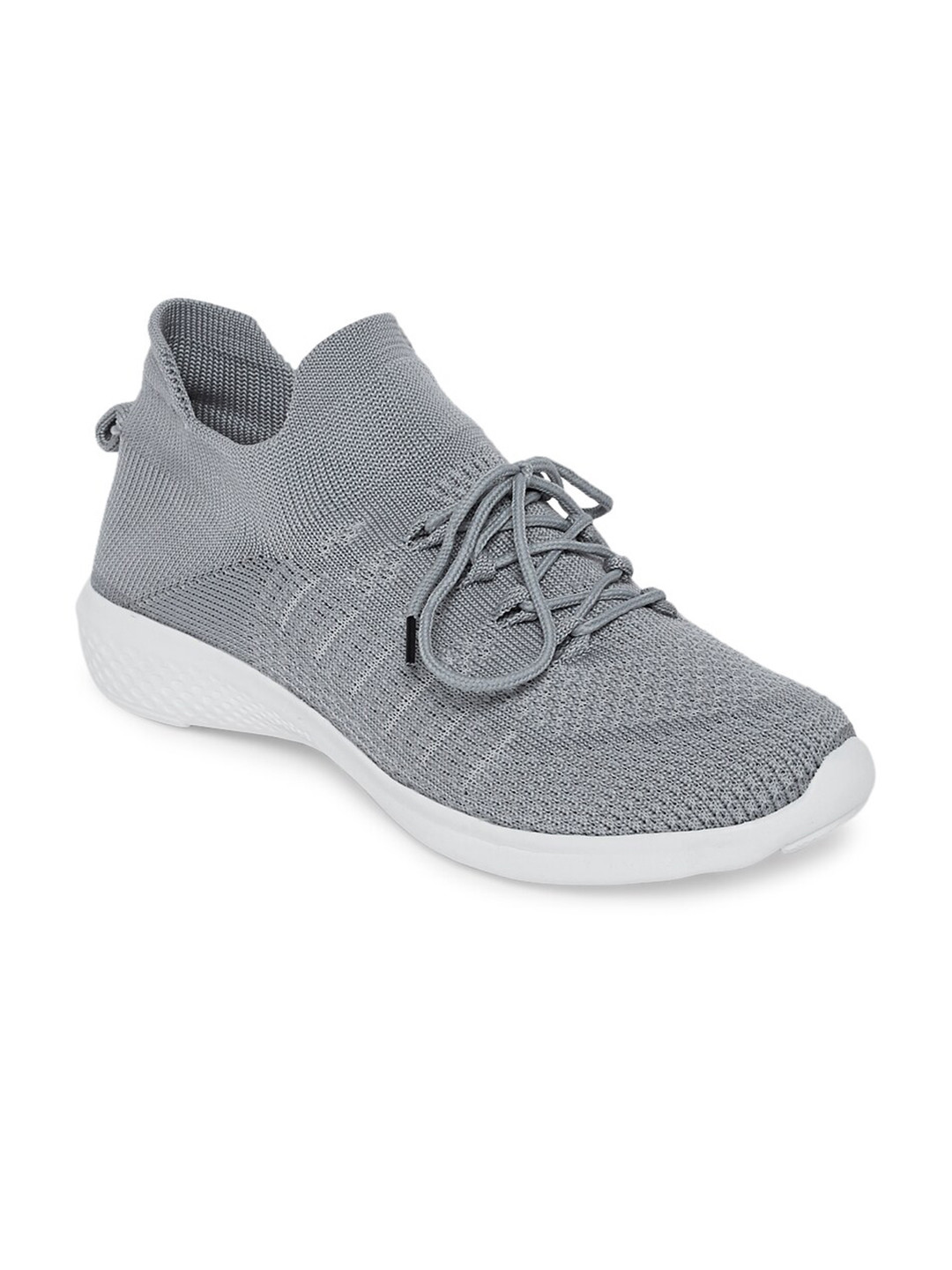 People Women Grey Textile Walking Non-Marking Shoes