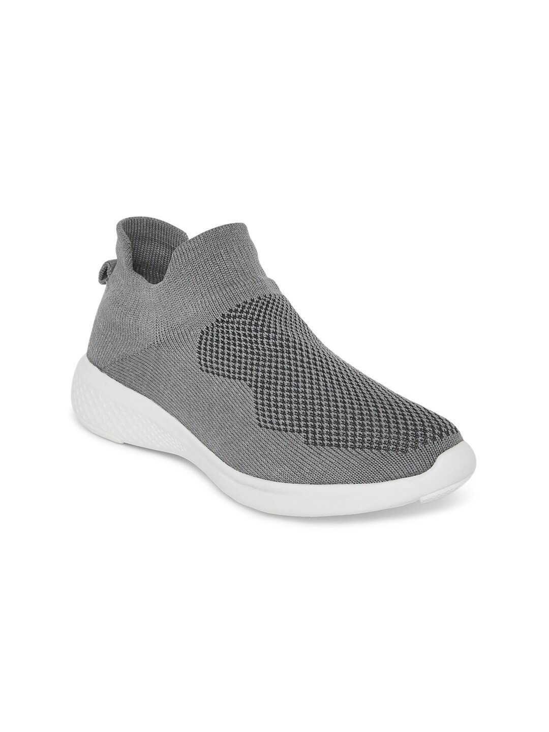 People Women Grey Textile Walking Non-Marking Shoes