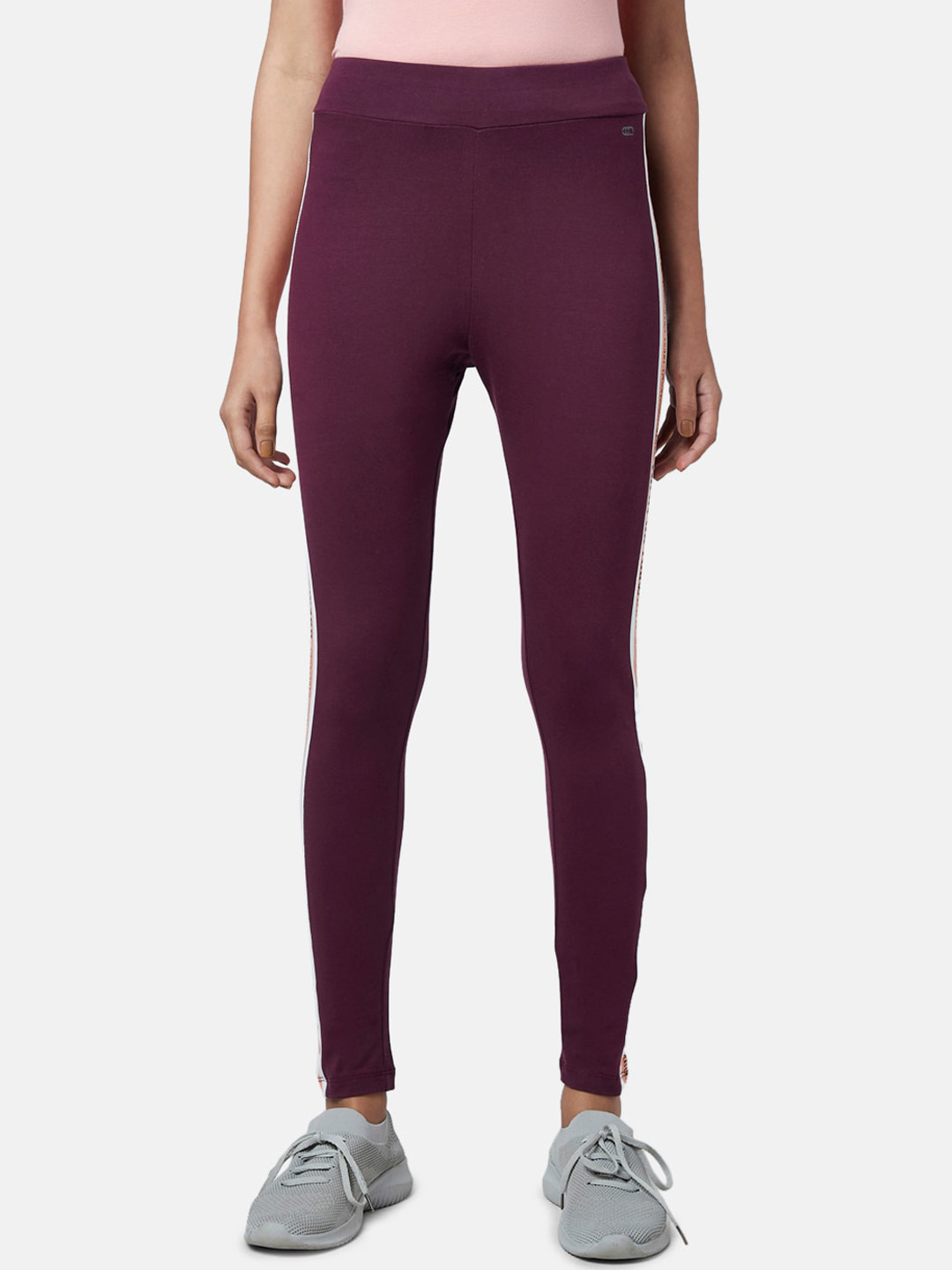 Ajile by Pantaloons Women Violet Solid Ankle-Length Tights