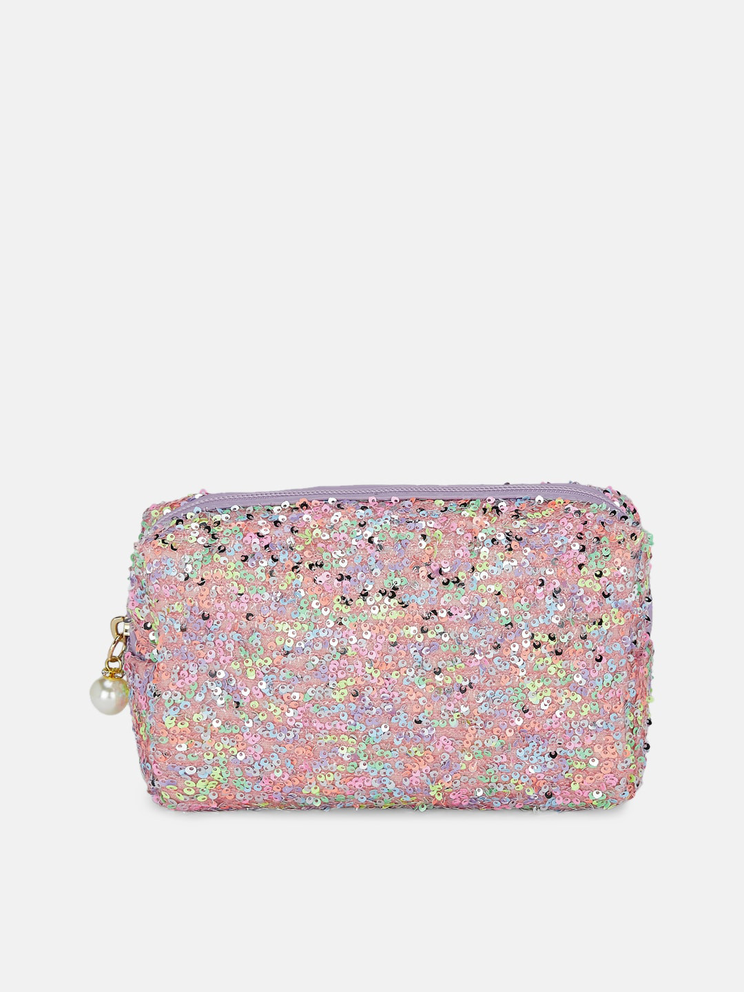 Forever Glam by Pantaloons Women Pink Sequenced Waist Pouch