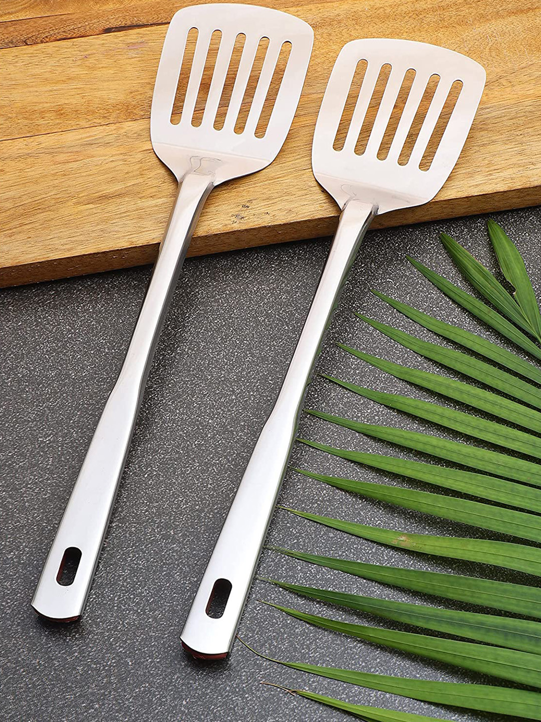 ZEVORA Silver-Toned Solid Stainless Steel  Food Turner