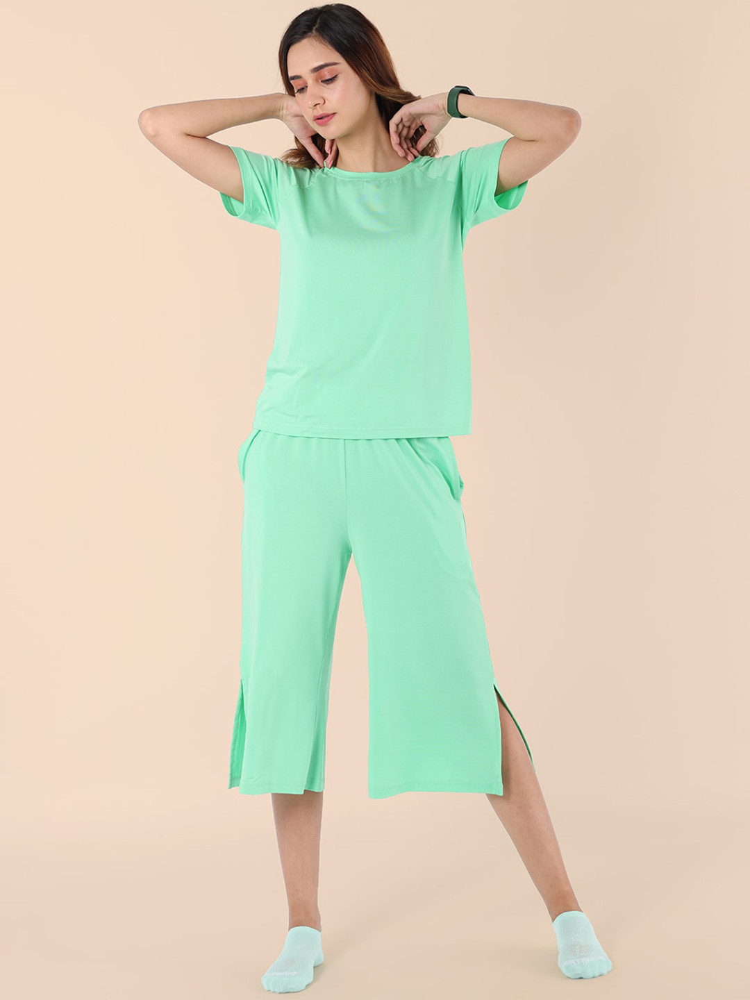 Nite Flite Women Green Night suit