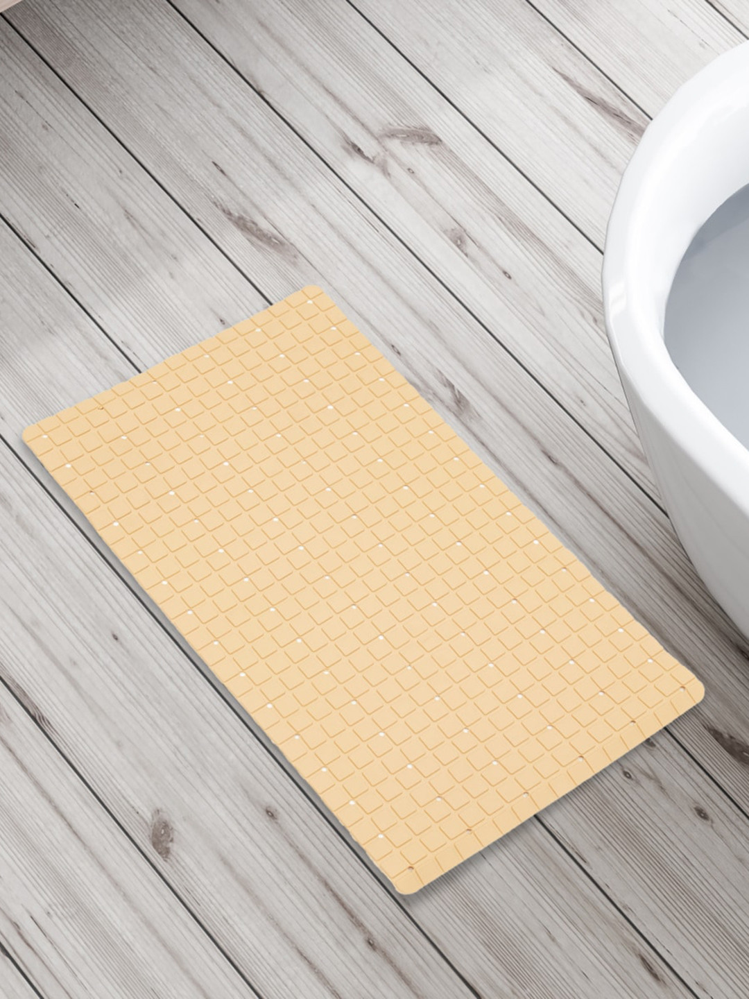 Home Centre Beige Textured TPE Shower Mat