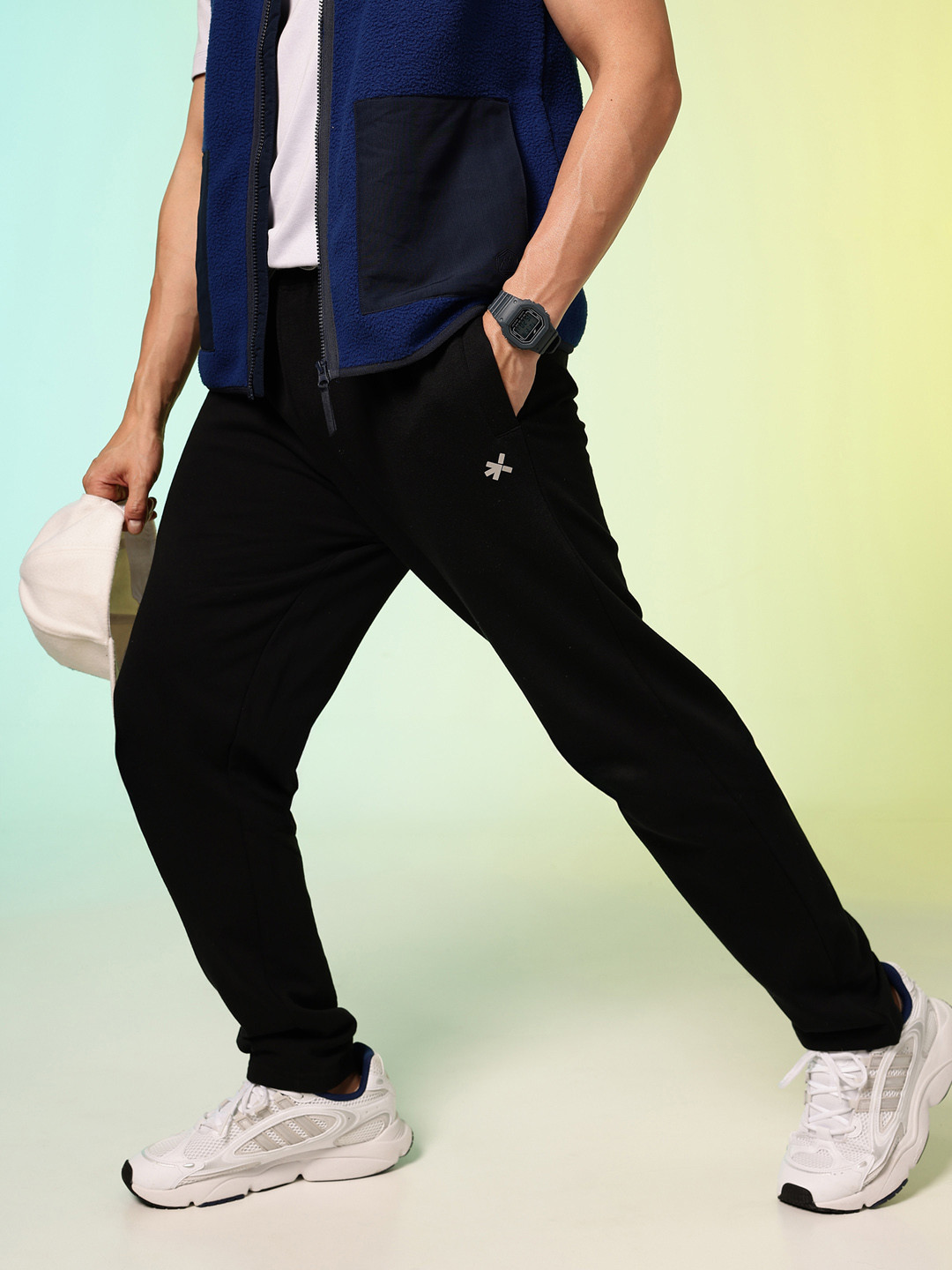 HRX By Hrithik Roshan Men Black Solid Track Pants