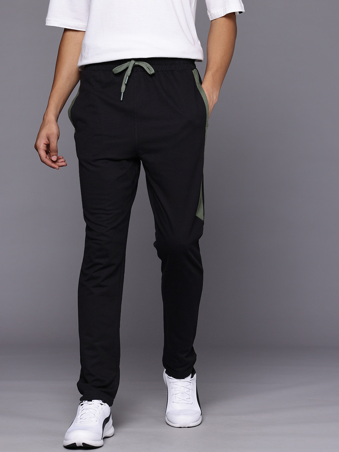 HRX By Hrithik Roshan Men Black Solid Track Pants