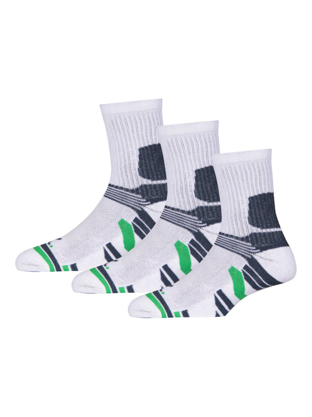 RC. ROYAL CLASS Men Pack Of 3 White & Navy Blue Patterned Calf-Lenght Socks