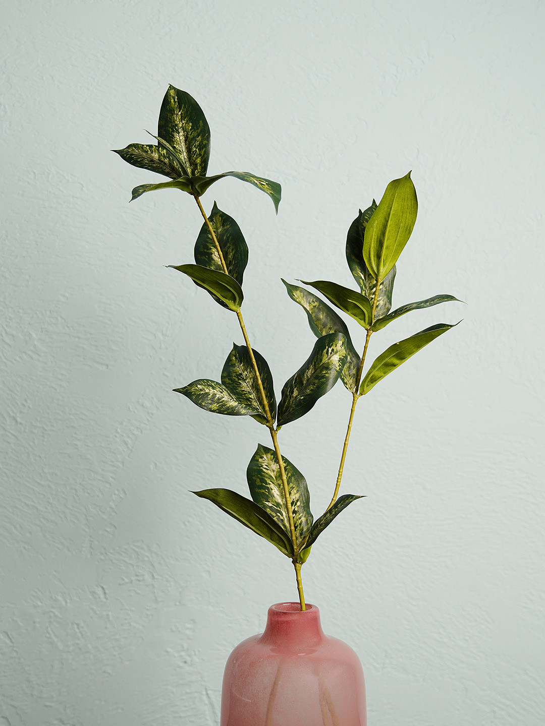 Pure Home and Living Green Solid Dracaena Leaf Artificial Plant