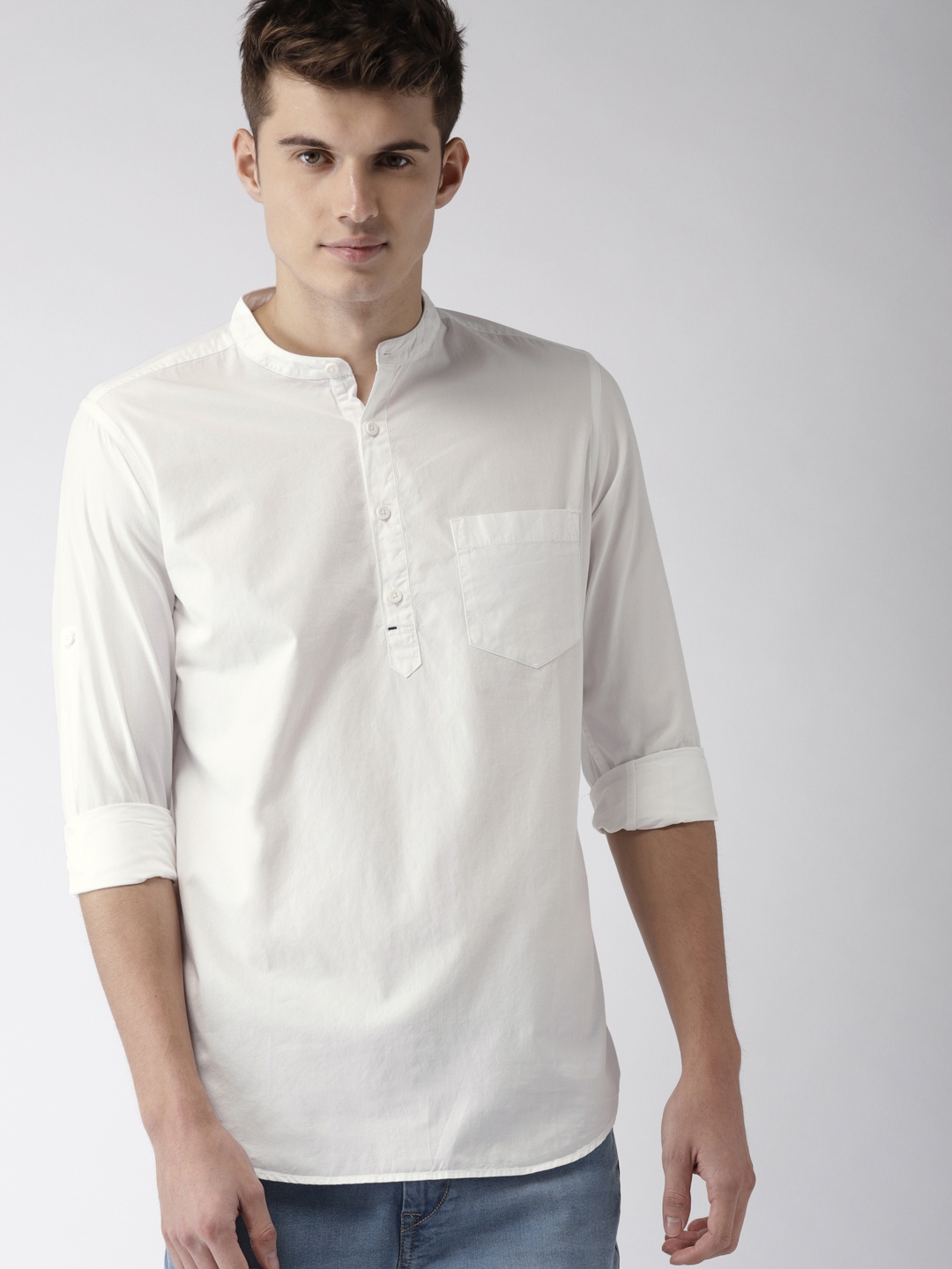 white shirt kurta