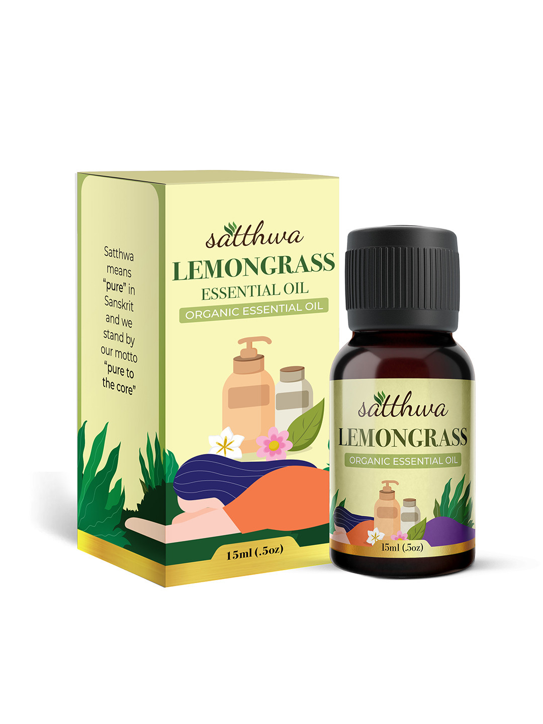 Satthwa Pure Lemongrass Essential Oil 15 ml