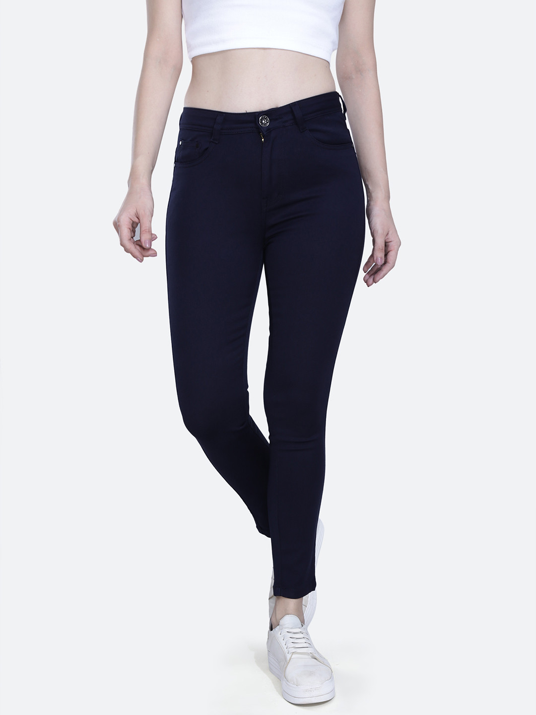 FCK-3 Women Blue Frisky Relaxed Fit High-Rise Stretchable Cotton Jeans