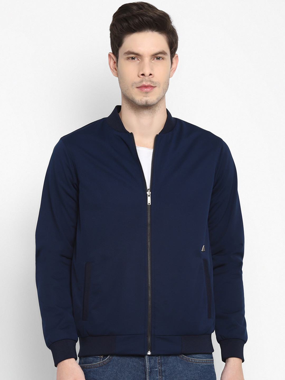 Turtle Men Black Cotton Reversible Bomber Jacket