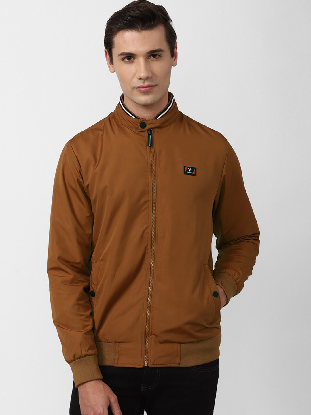 Van Heusen Sport Men Brown Bomber Jacket