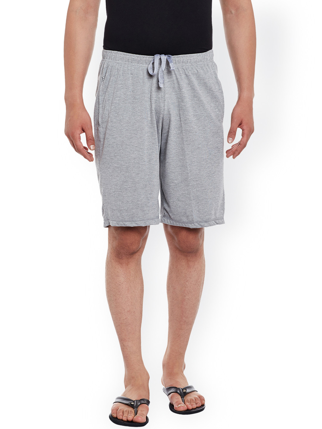 MACK JONNEY Grey Melange Lounge Shorts D12MLG