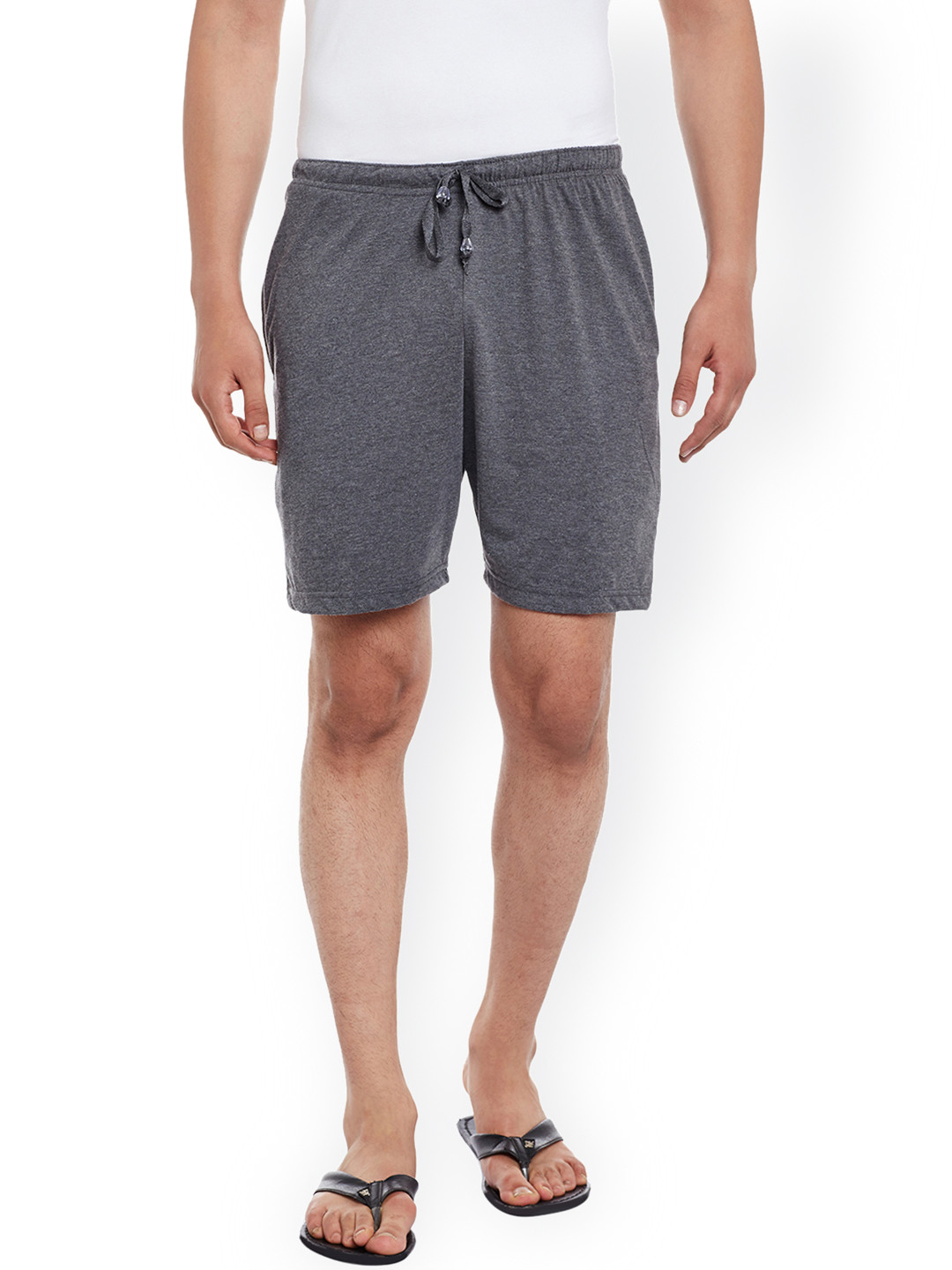 MACK JONNEY Grey Melange Lounge Shorts D11