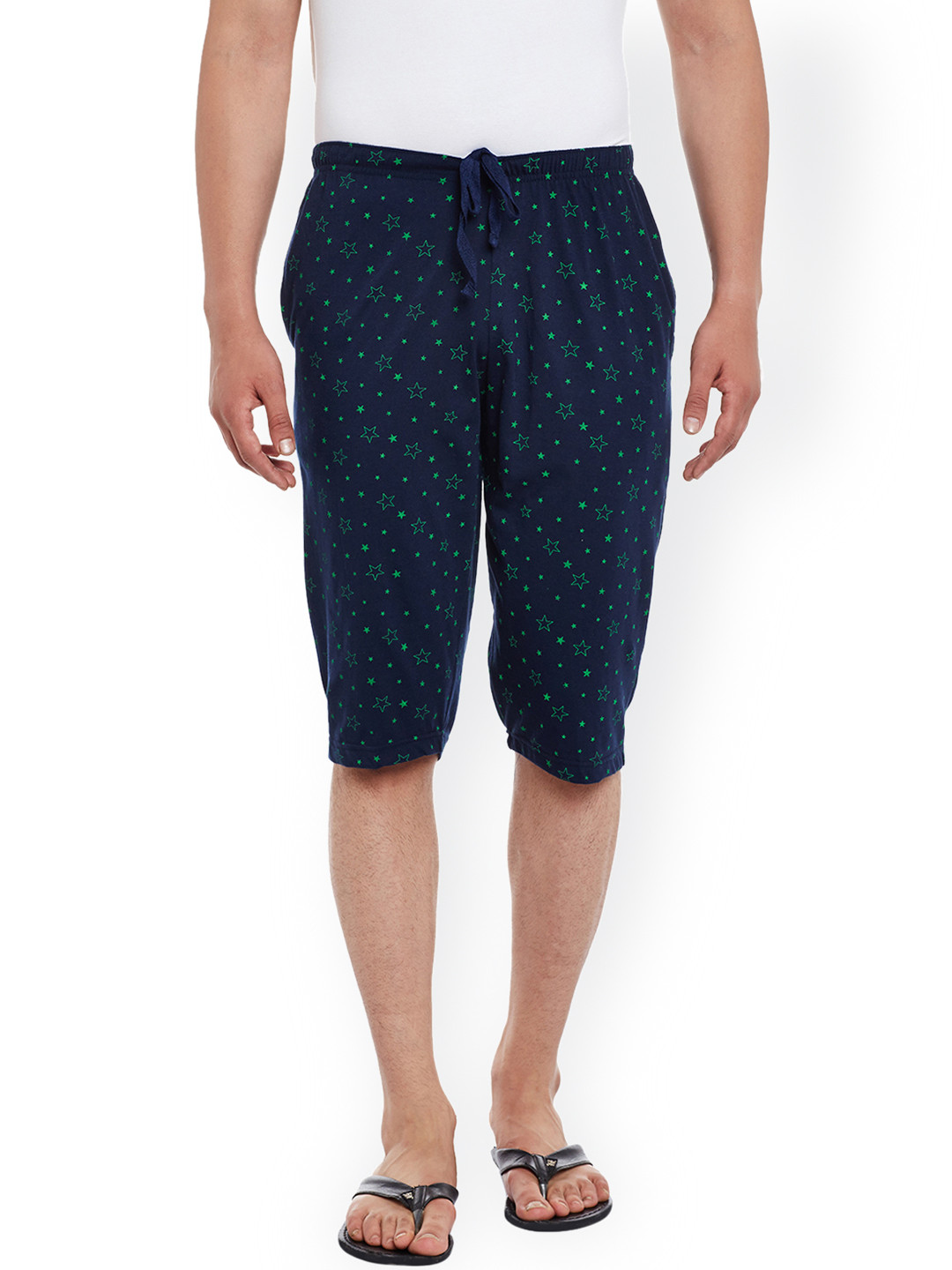 MACK JONNEY Navy Printed Lounge Shorts D13-PRT-NO.1