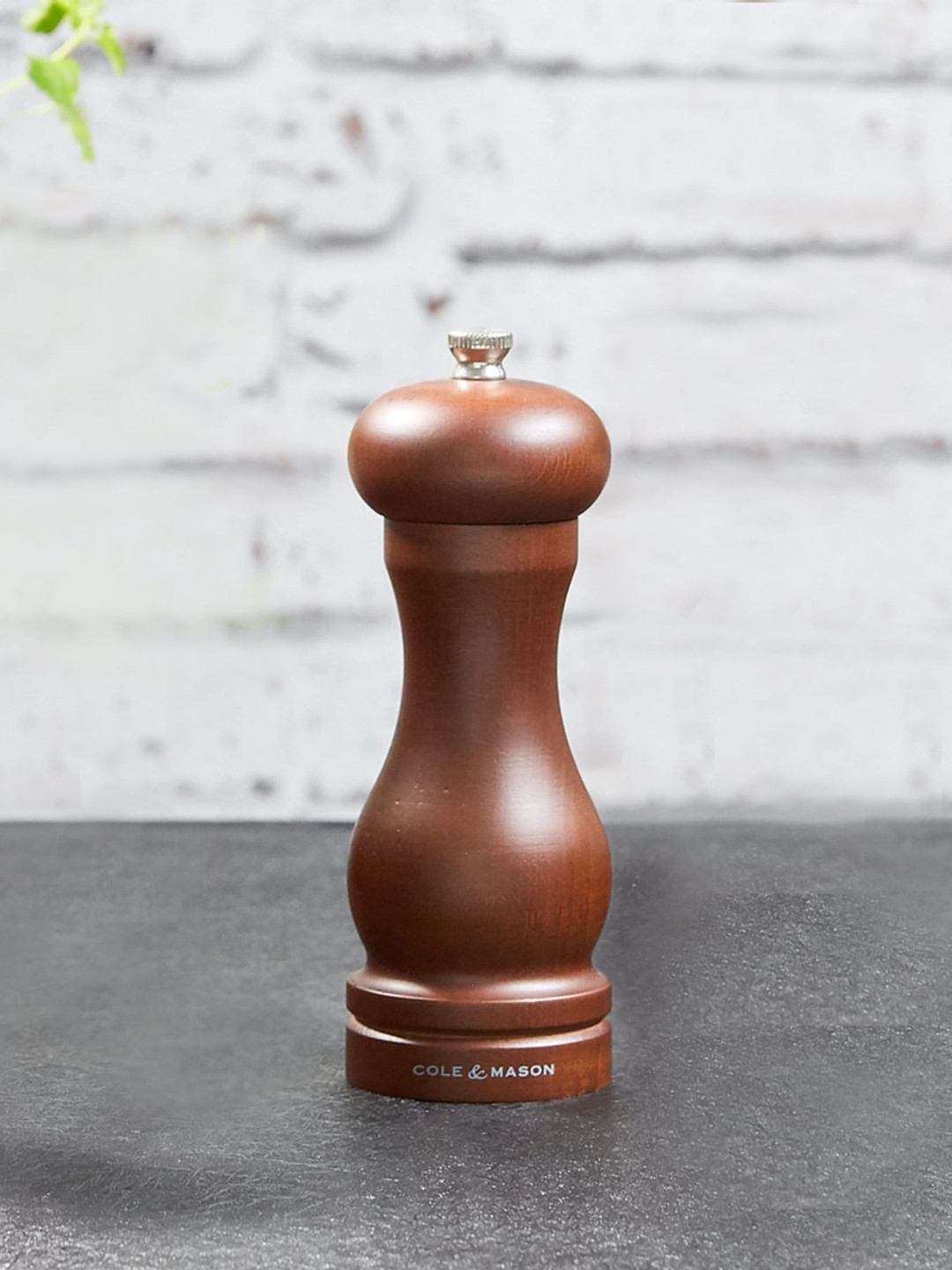 COLE & MASON Brown Solid Wood Salt Mill