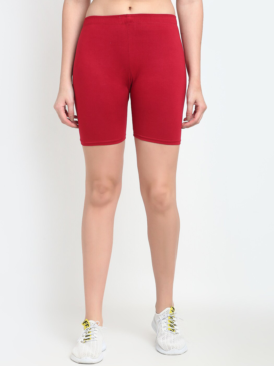 Jinfo Women Maroon Solid Cycling Shorts