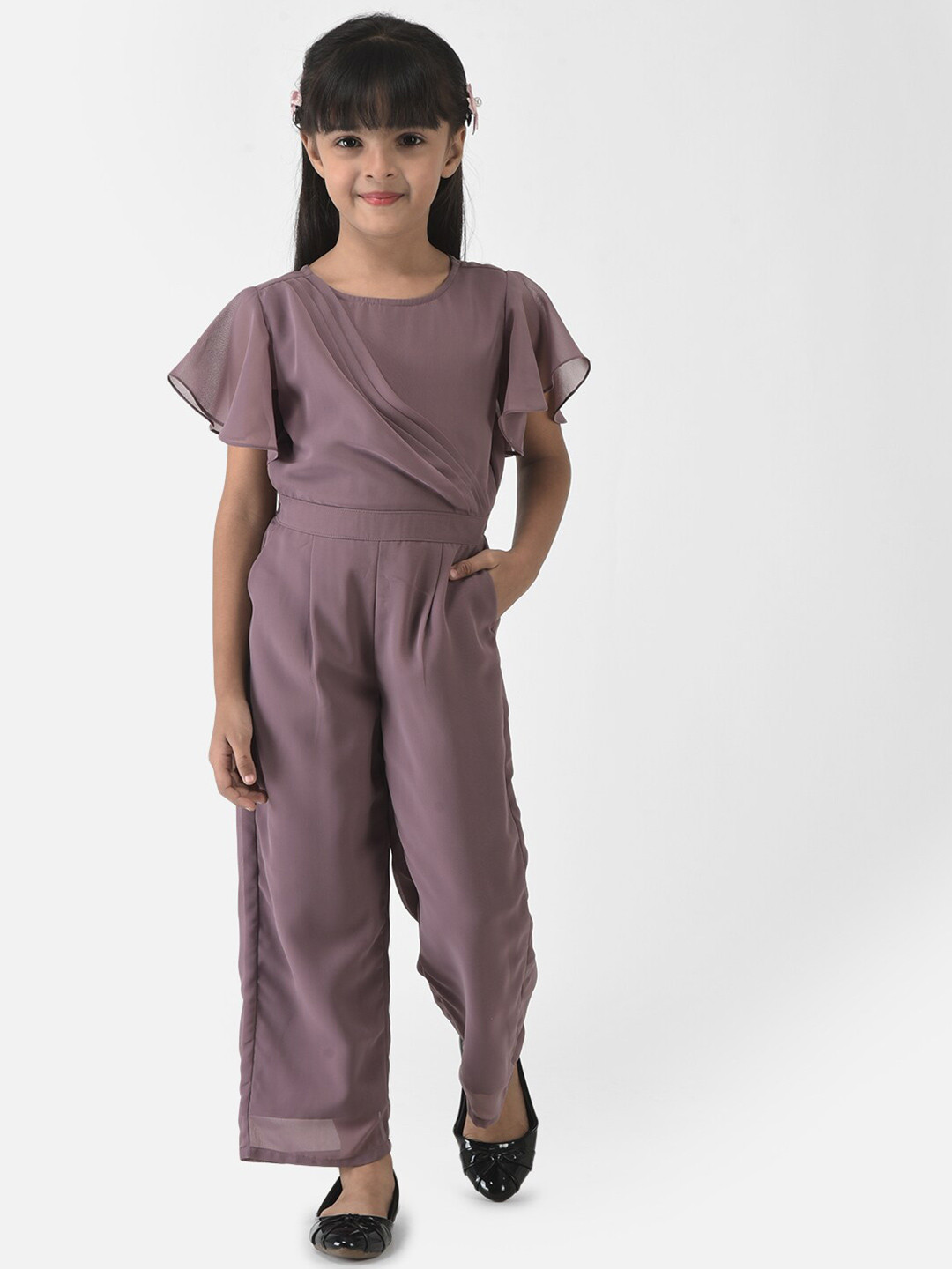 Eavan Girls Lavender Basic Jumpsuit