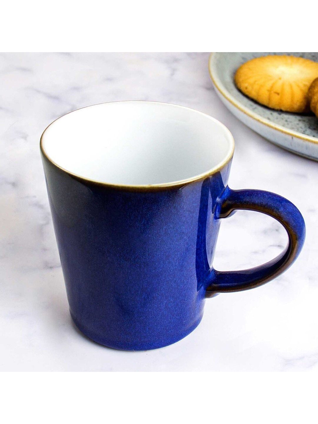 Denby Blue Stoneware Microwave Safe Mug-650ml