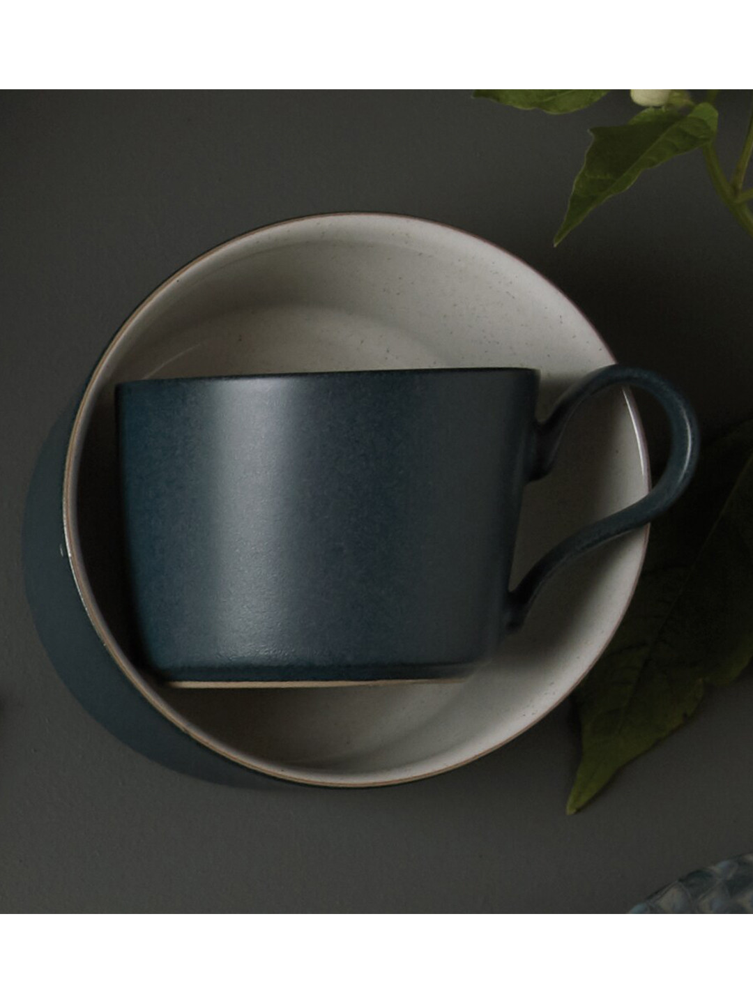 Denby I Love You Charcoal Stoneware Handmade Cup-220ml
