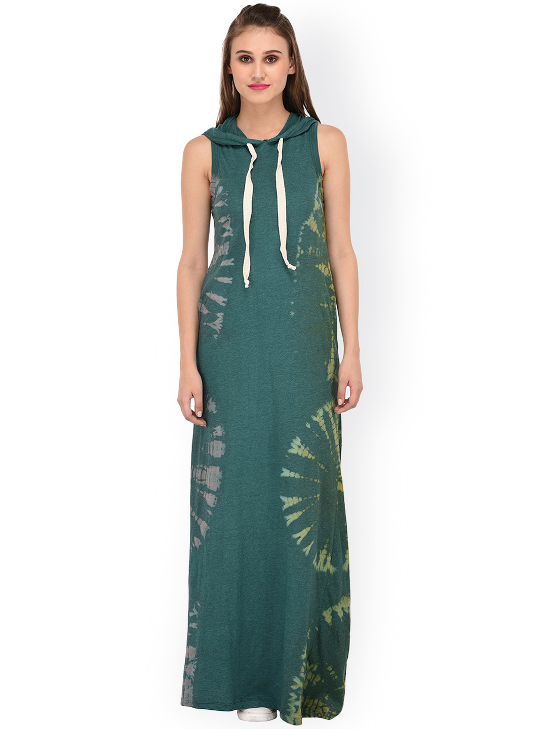 hooded maxi dress