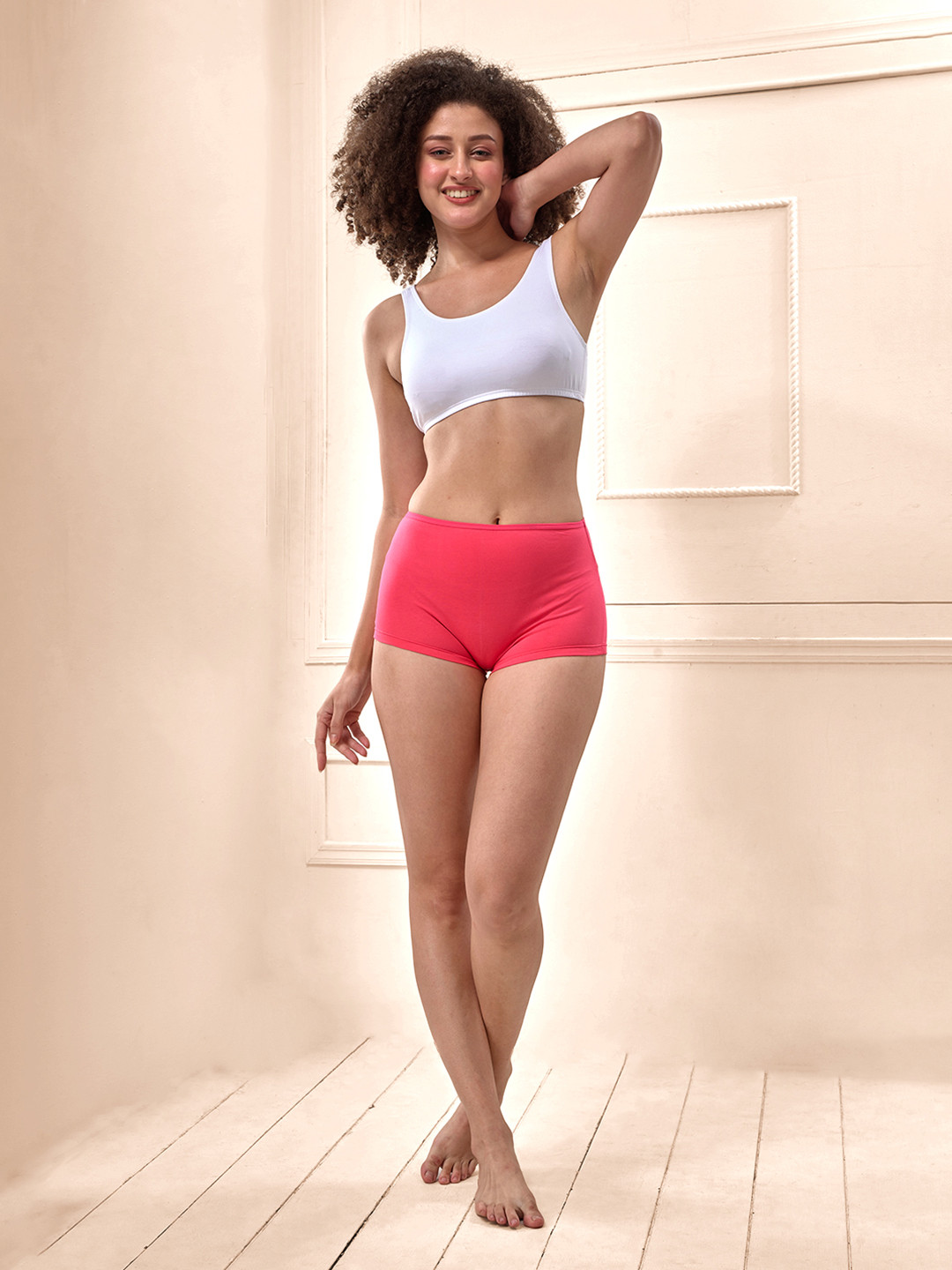 LYRA White Underwired Lightly Padded Cotton Bra