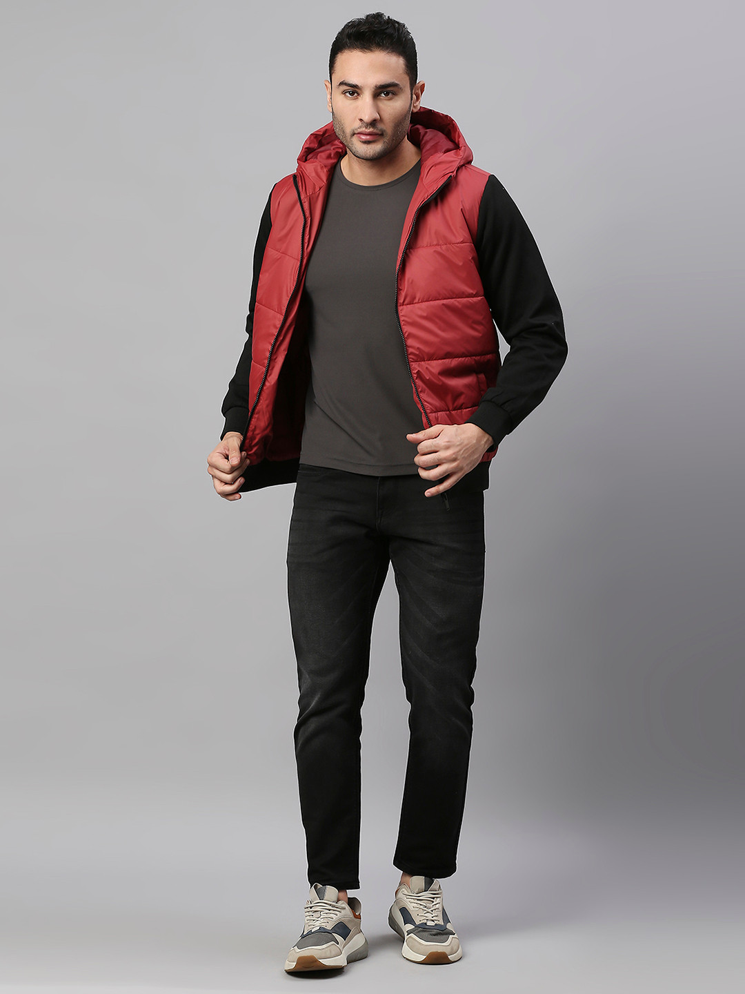 Dennis Lingo Men Red Lightweight Puffer Jacket