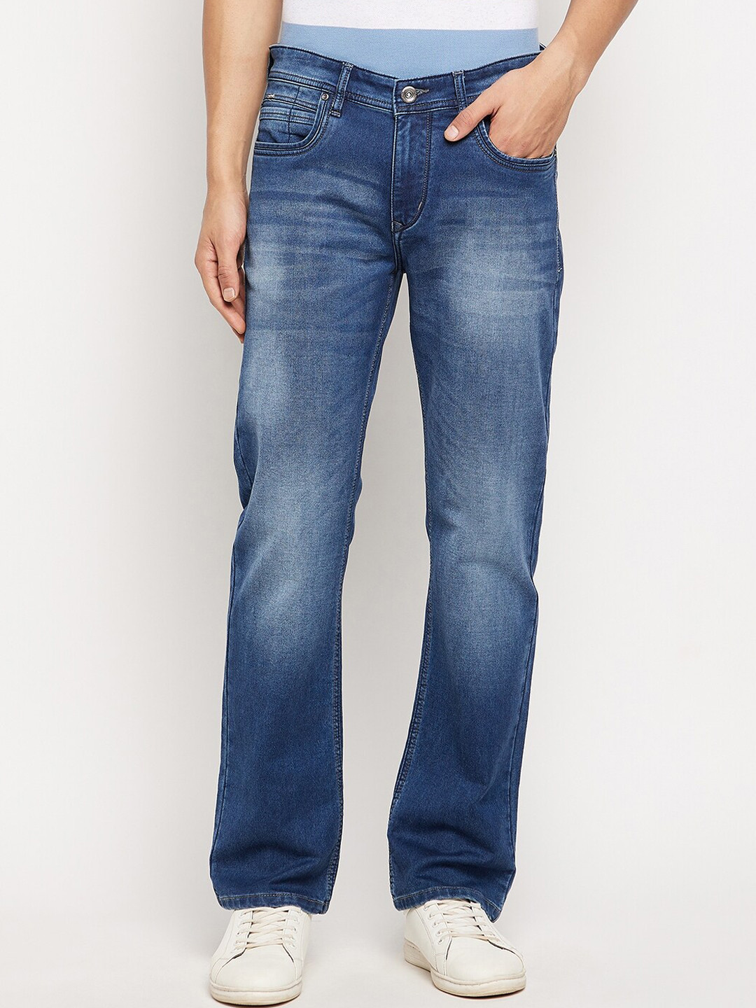 Duke Men Blue Heavy Fade Dark Shade Stretchable Jeans