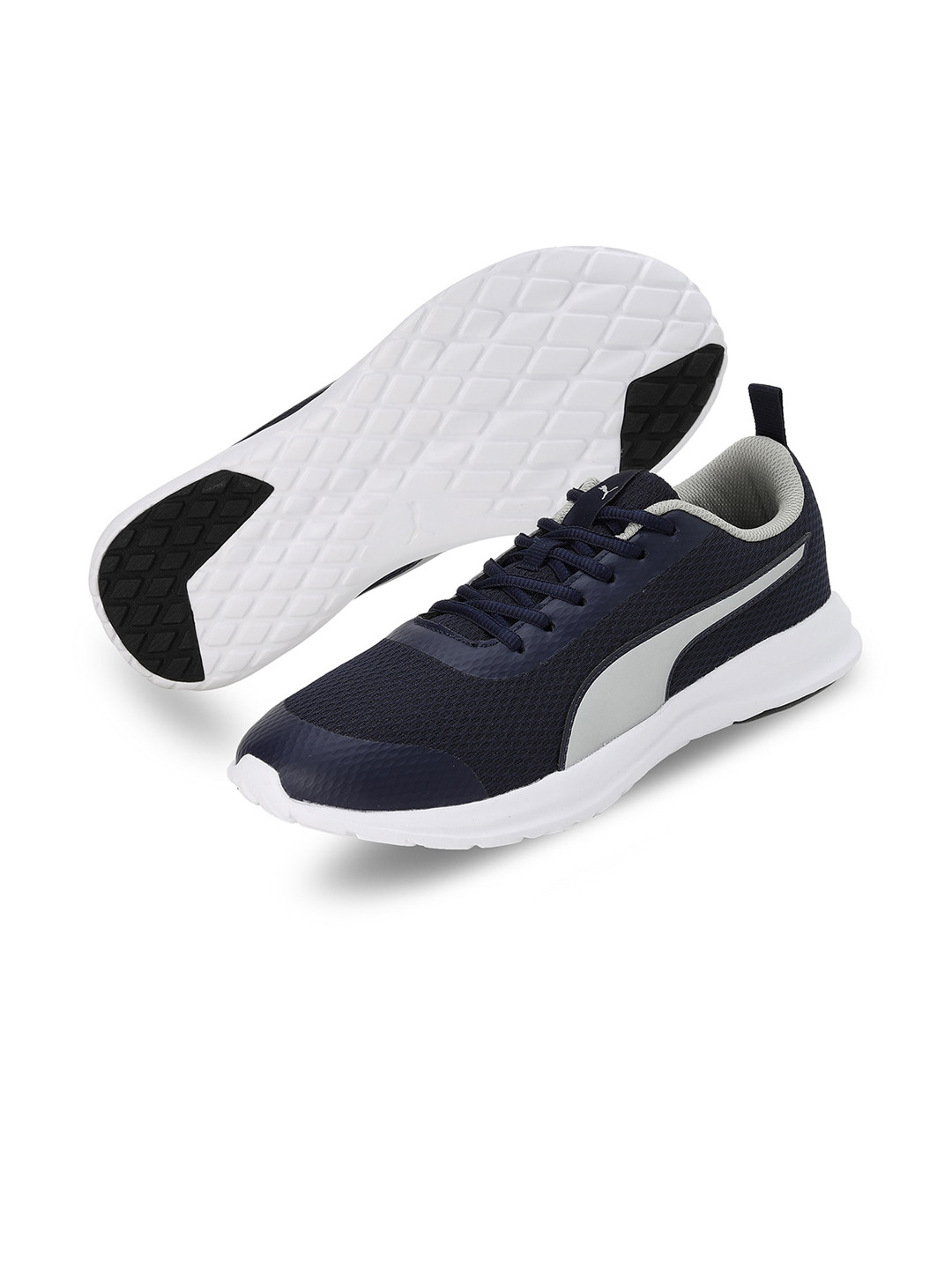 Puma Men Navy Blue & White Lite Pro Sneakers
