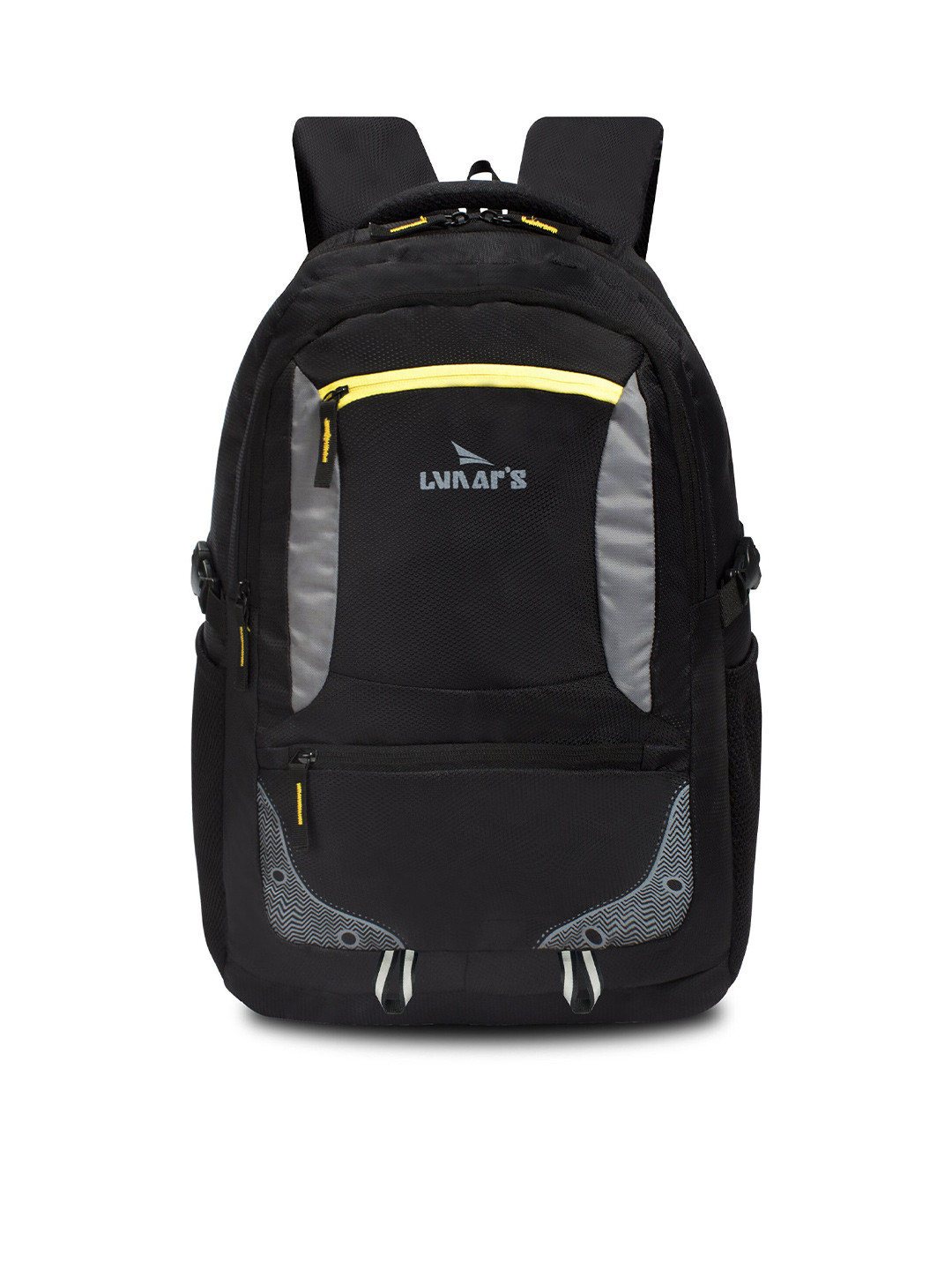 LUNAR'S Unisex Black & Grey Backpack